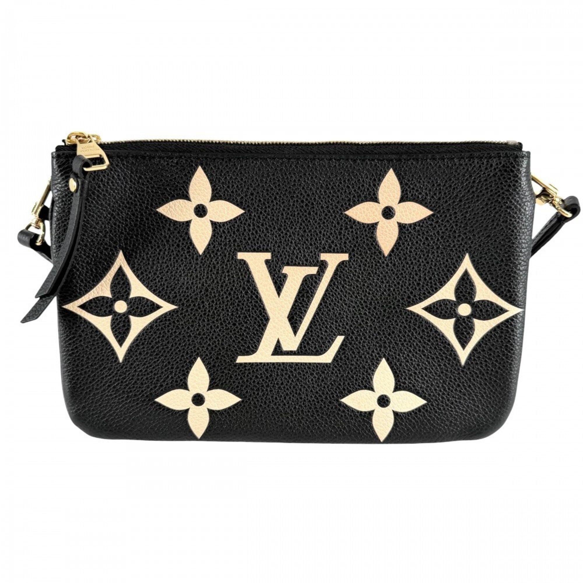 Louis Vuitton Monogram Empreinte Beige Black Monogram Empreinte Pochette Shoulder Bag (Pre-Owned)
