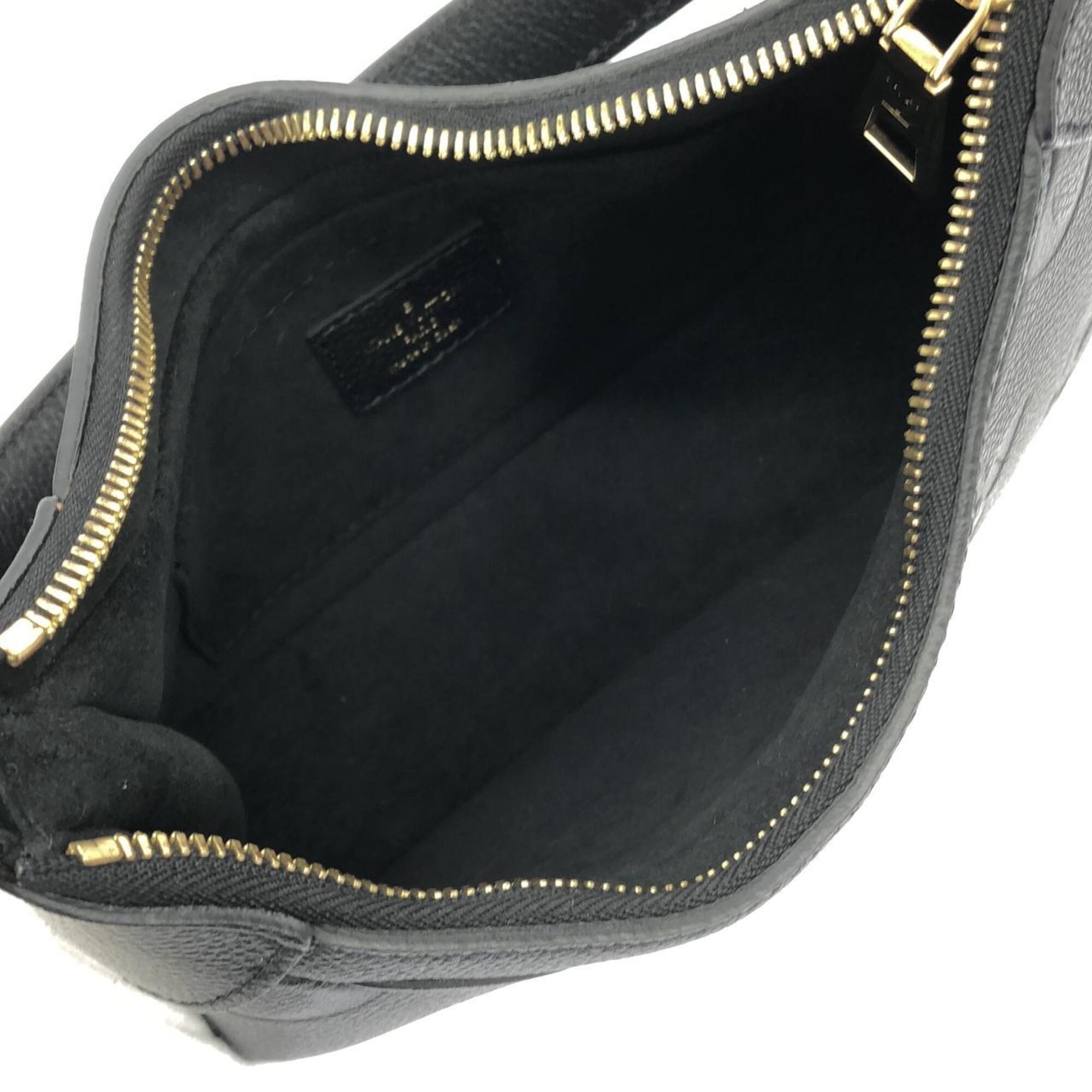 Louis Vuitton Black Leather Shoulder Bag (Pre-Owned)