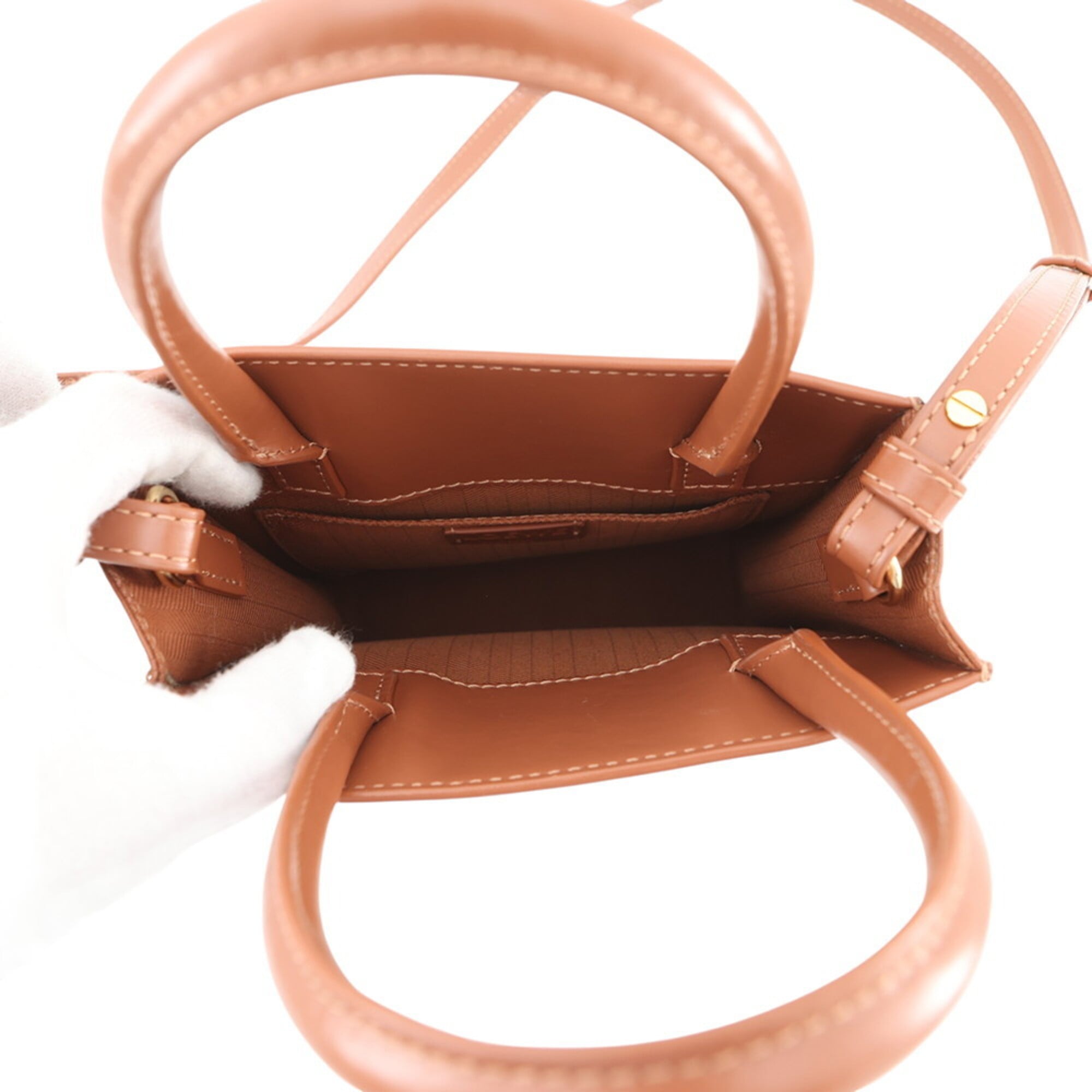 Loewe Brown Leather Handbag Shoulder Bag (Pre-Owned)