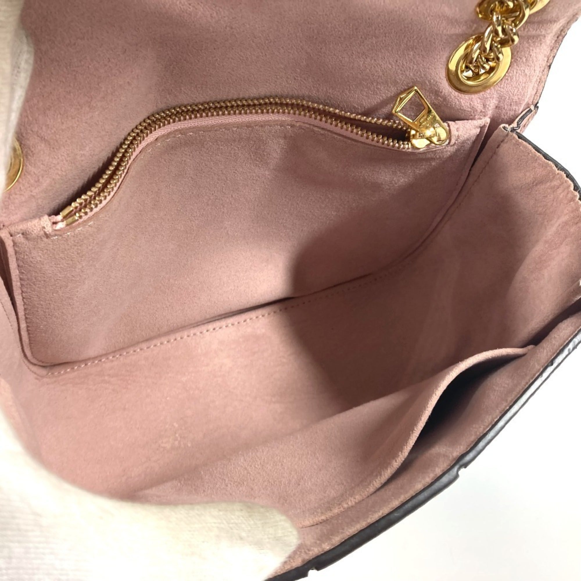 Louis Vuitton Brown Pink Damier Canvas Pochette Shoulder Bag (Pre-Owned)