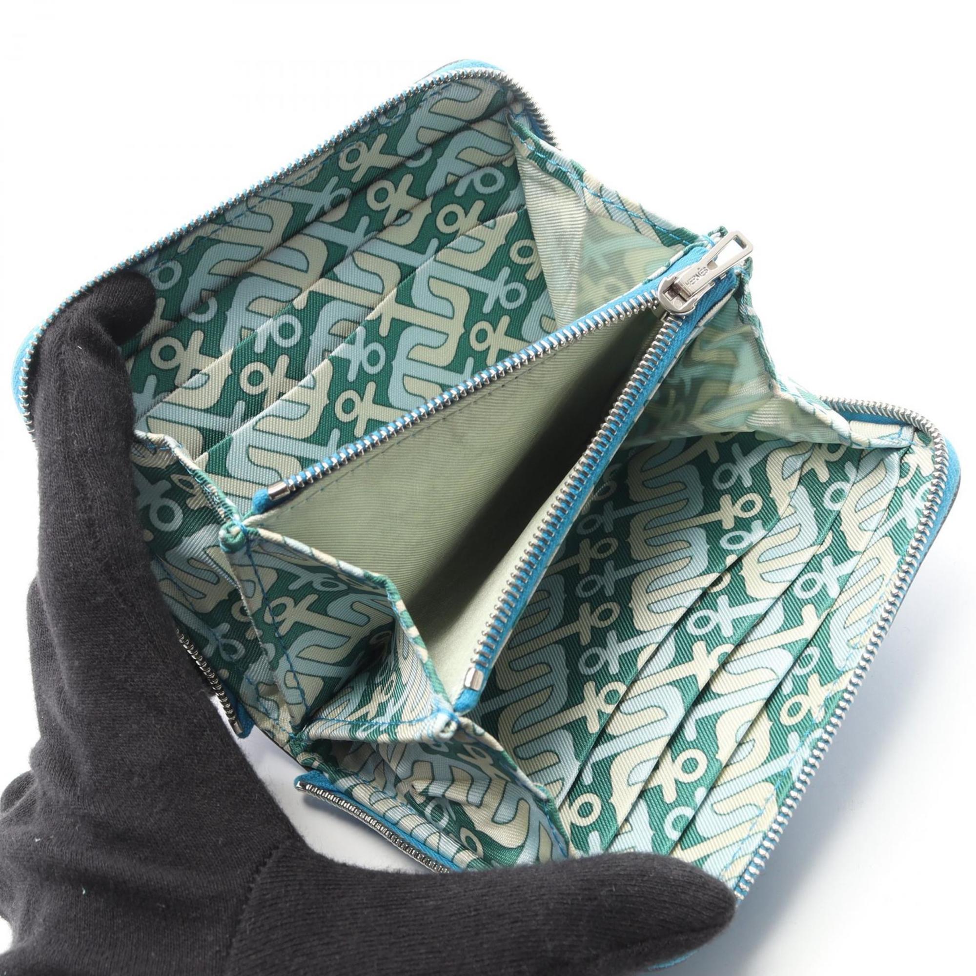 Hermes Blue Leather Wallet (Bi-Fold) (Pre-Owned)