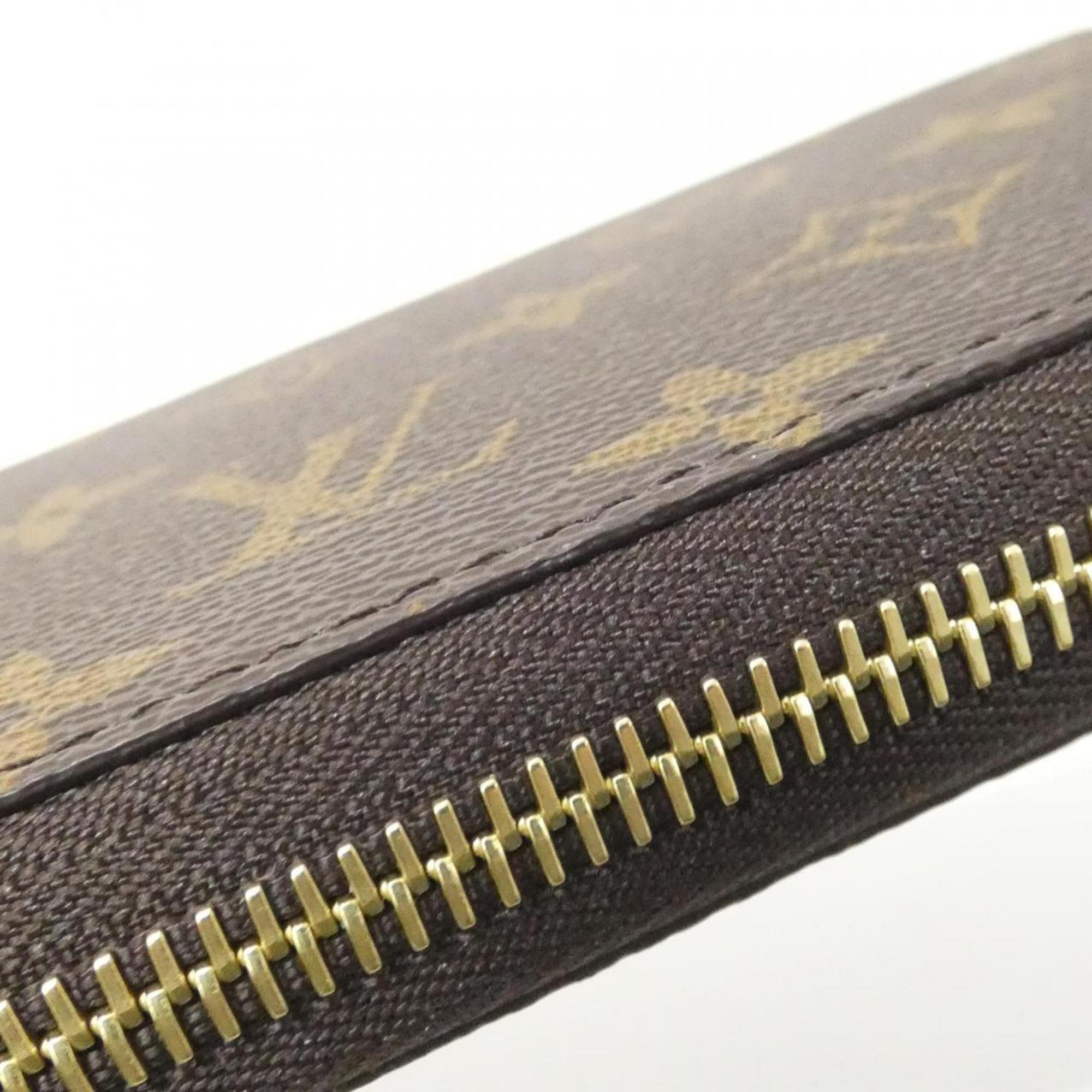 Louis Vuitton Marron Coated Canvas Long Wallet (Bi-Fold) (Pre-Owned)