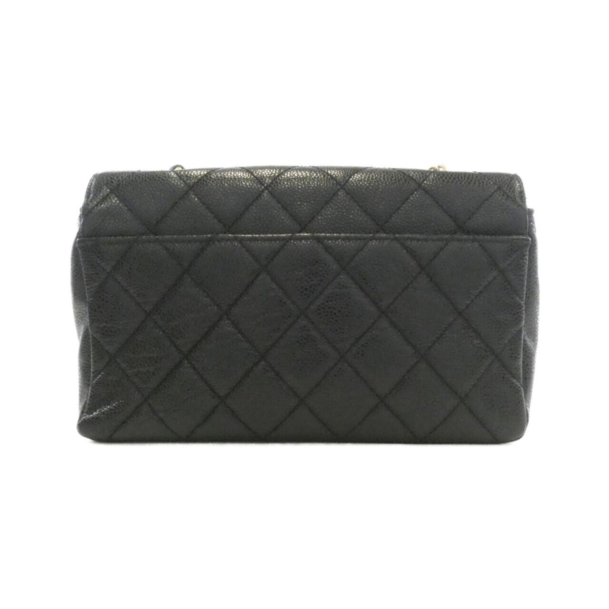 Chanel Black Grained Calfskin Shoulder Bag (Pre-Owned)