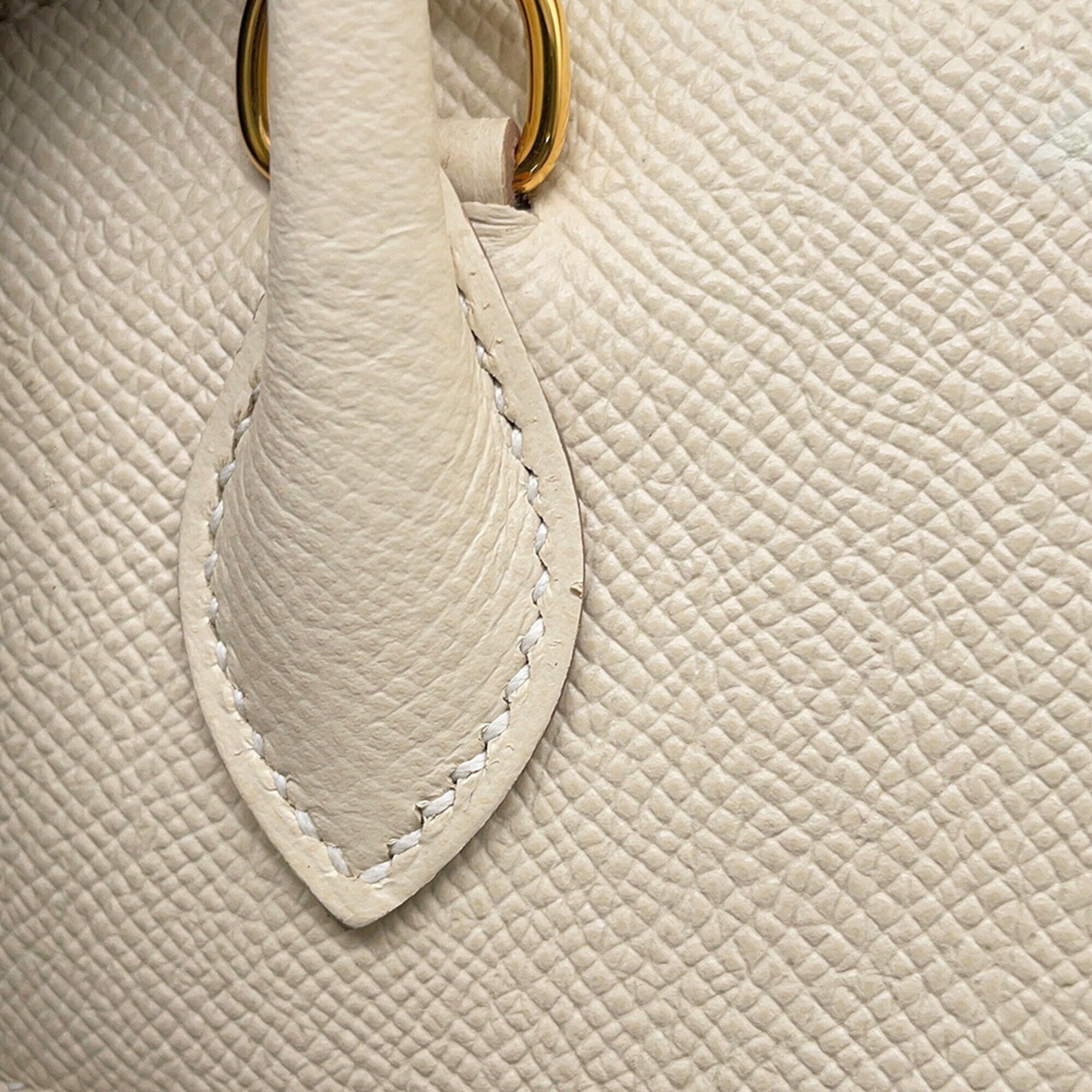 Hermes Cream Ivory Epsom Leather Handbag Shoulder Bag (Pre-Owned)