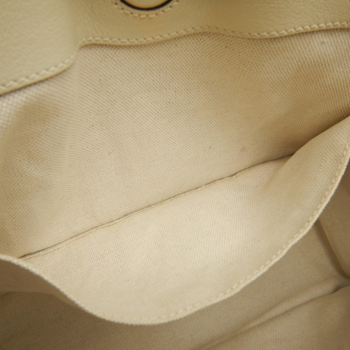 Gucci Horsebit Ivory Leather Tote Bag (Pre-Owned)