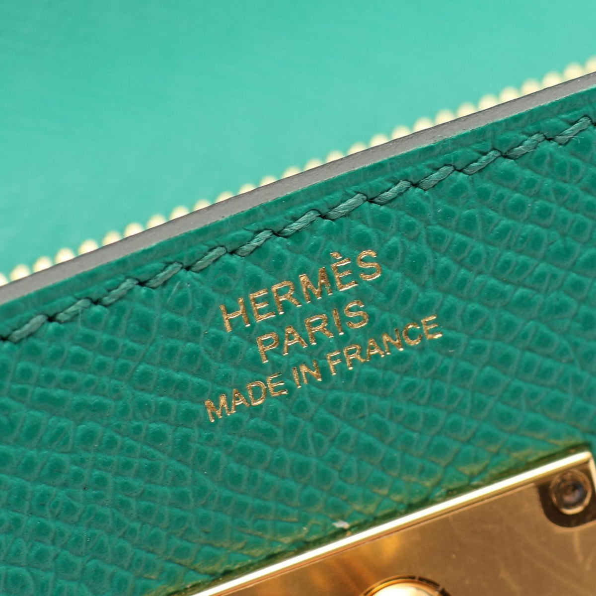 Hermes Green Epsom Leather Handbag Shoulder Bag (Pre-Owned)