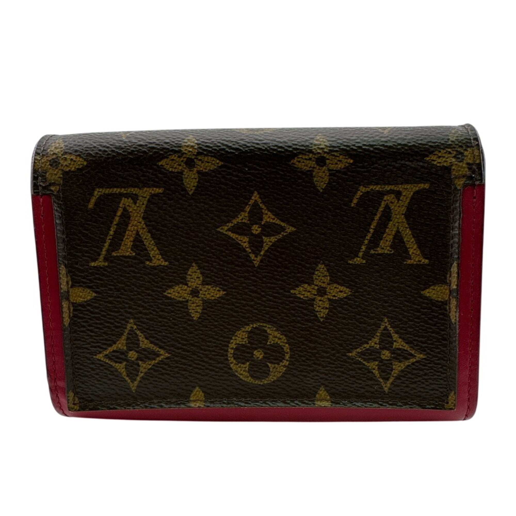 Louis Vuitton Brown Pink Monogram Leather Wallet (Bi-Fold) (Pre-Owned)