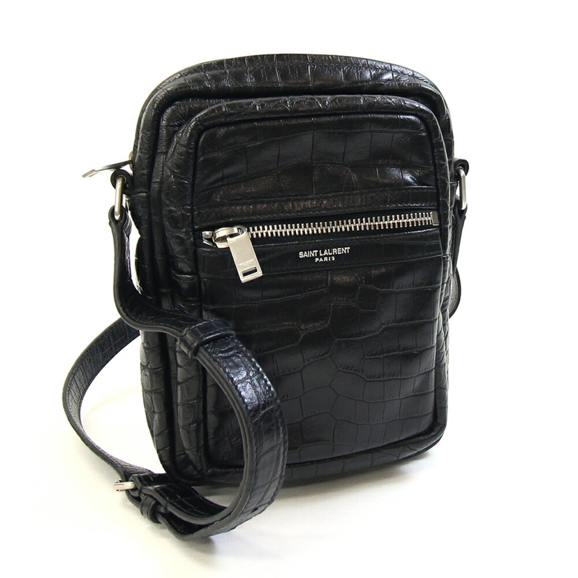 Saint Laurent Black Leather Shoulder Bag (Pre-Owned)