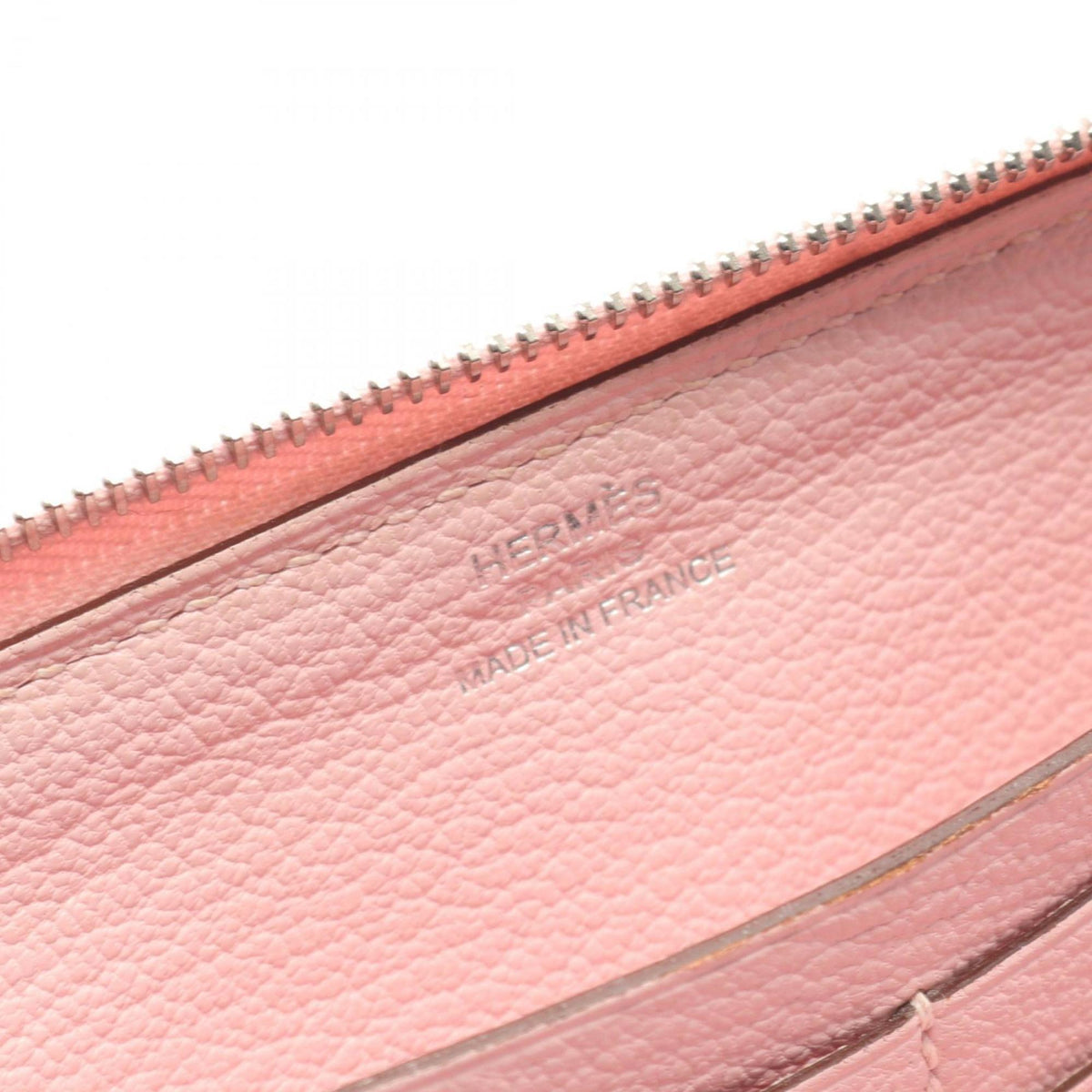 Hermes Pink Rose Sakura Leather Long Wallet (Bi-Fold) (Pre-Owned)