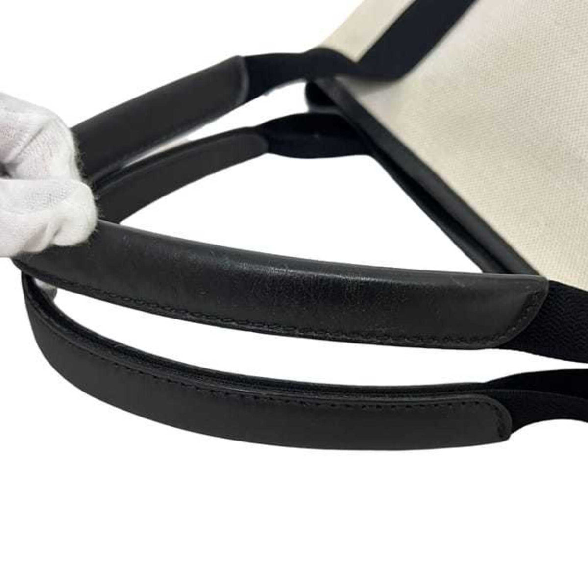Balenciaga Black White Canvas Leather Tote Bag (Pre-Owned)