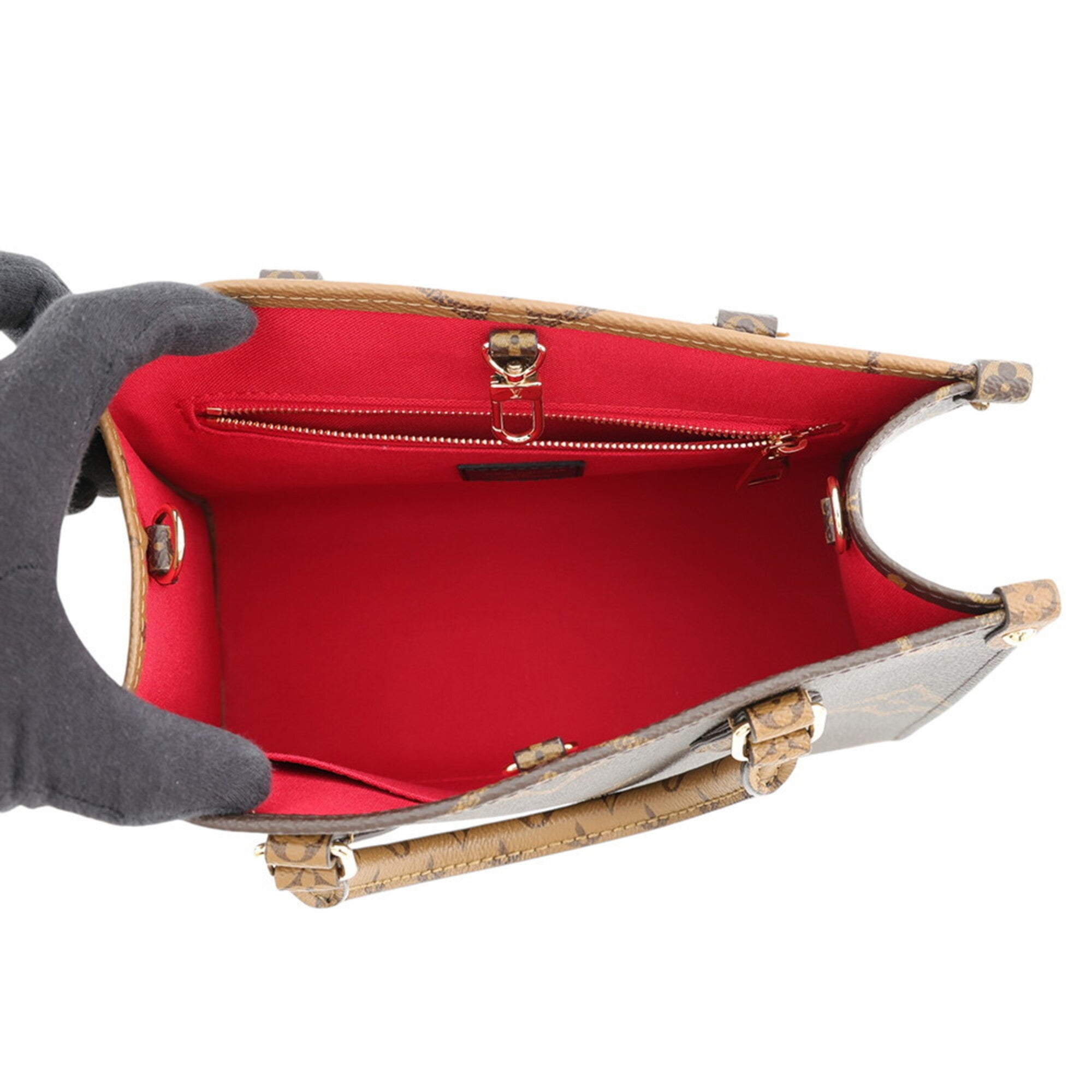 Louis Vuitton Monogram Reverse Red Color Monogram Reverse Monogram Handbag Shoulder Bag (Pre-Owned)