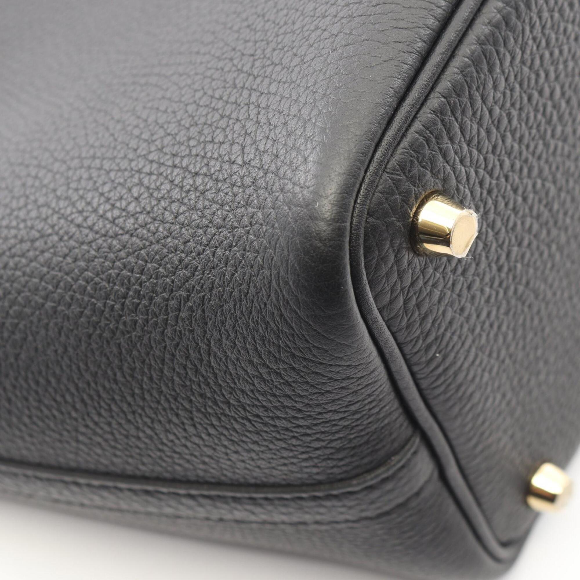 Hermes Black Taurillon Clemence Leather Leather Handbag (Pre-Owned)