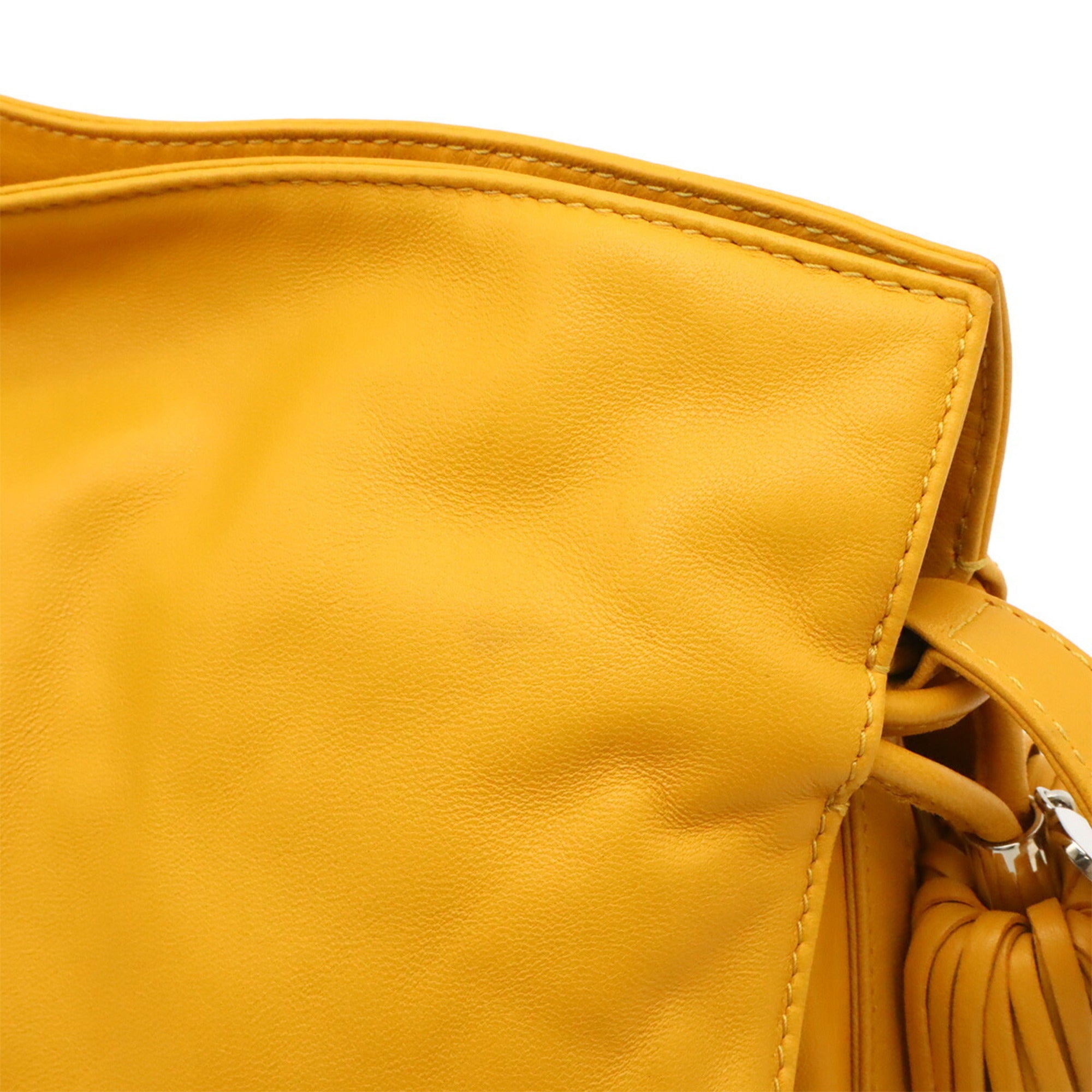 Loewe Yellow Leather Pochette Shoulder Bag (Pre-Owned)