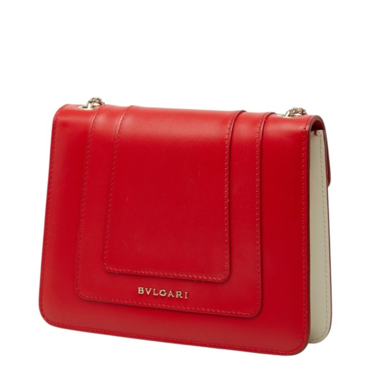 Bvlgari Red Color Leather Shoulder Bag (Pre-Owned)