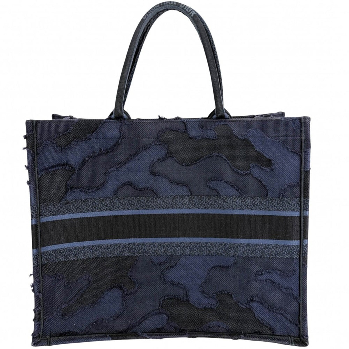 Christian Dior Navy Canvas Handbag Tote Bag (Pre-Owned)