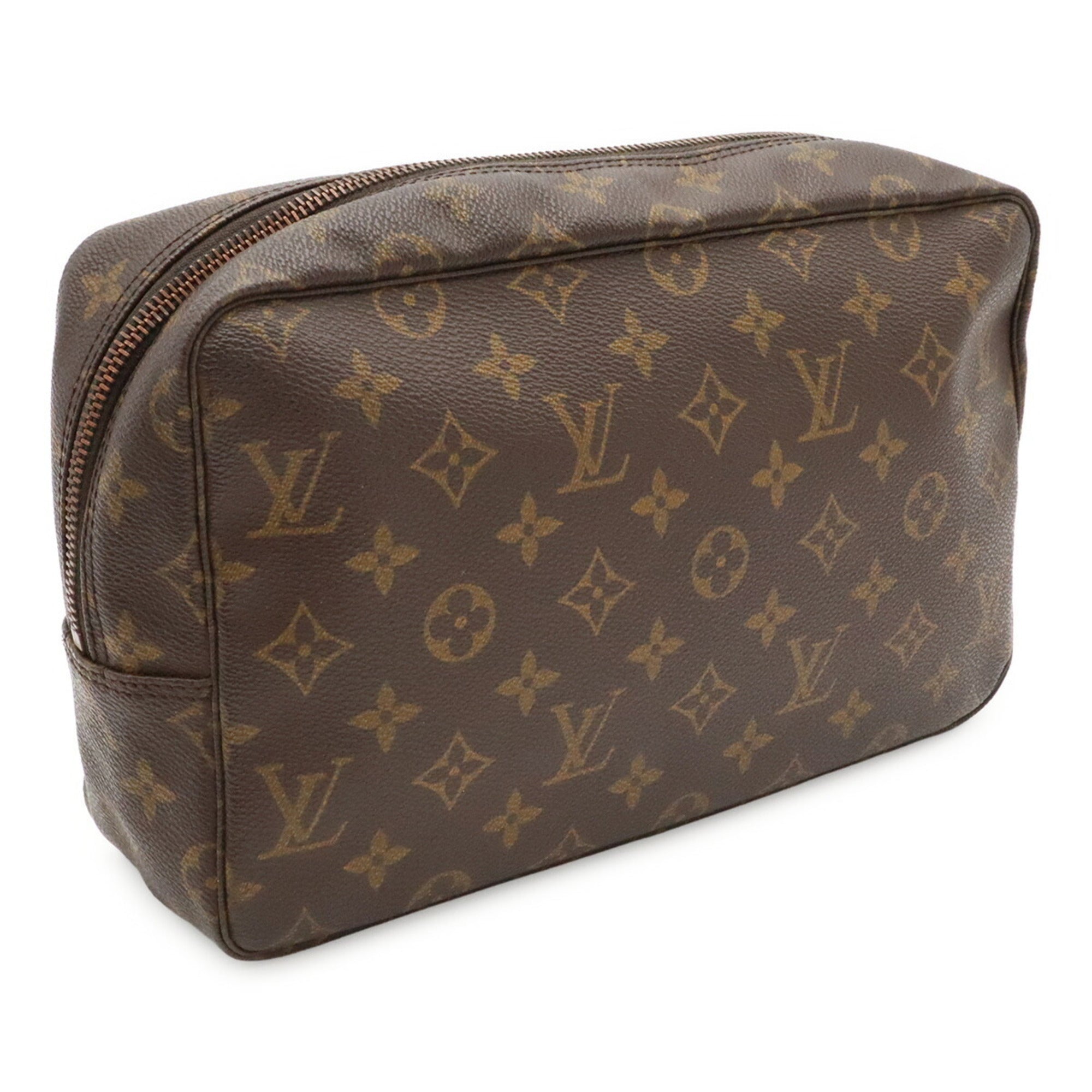 Louis Vuitton Brown Monogram Canvas Clutch Bag Pouch (Pre-Owned)