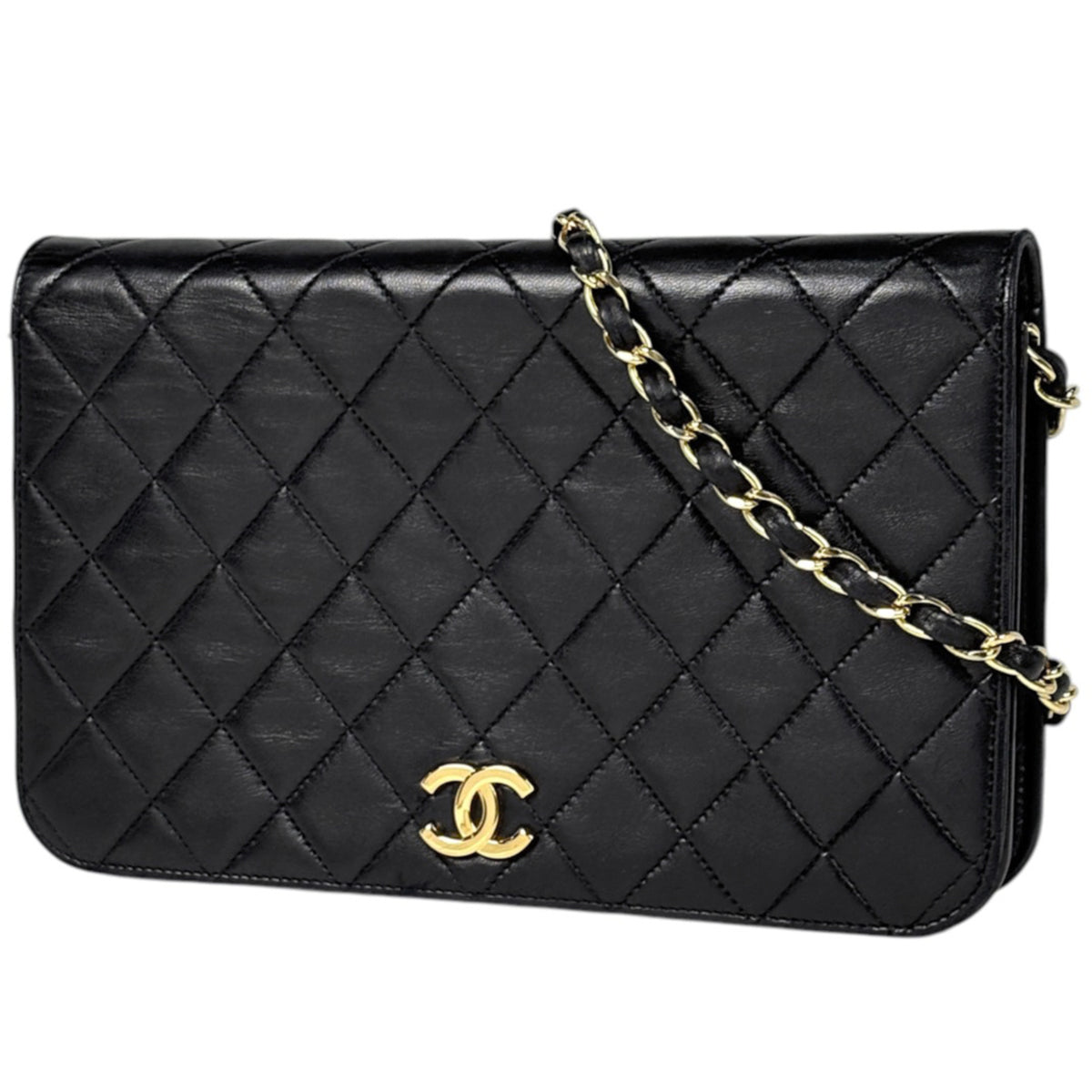 Chanel Black Leather Shoulder Bag (Pre-Owned)