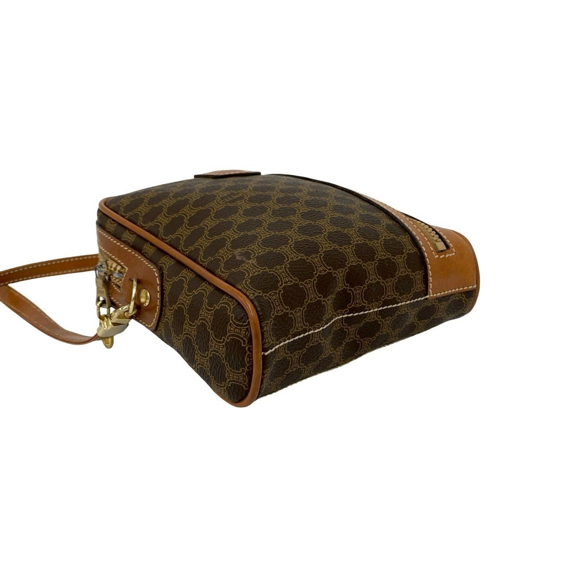 Celine Brown Pvc Leather Pochette Shoulder Bag (Pre-Owned)