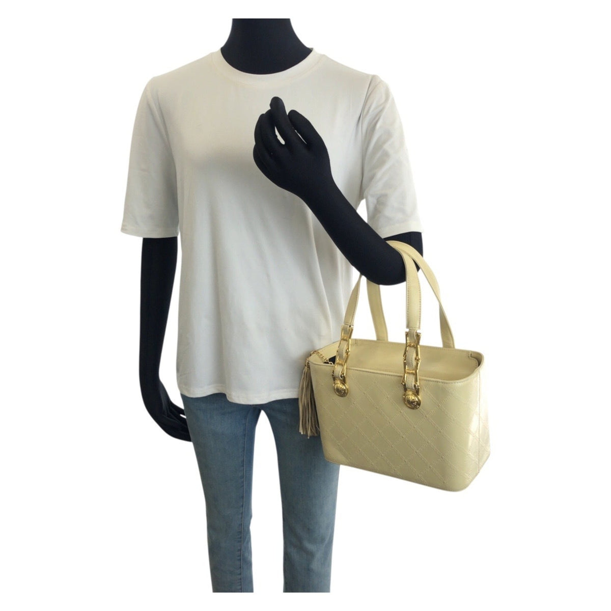 Versace Yellow Leather Handbag (Pre-Owned)