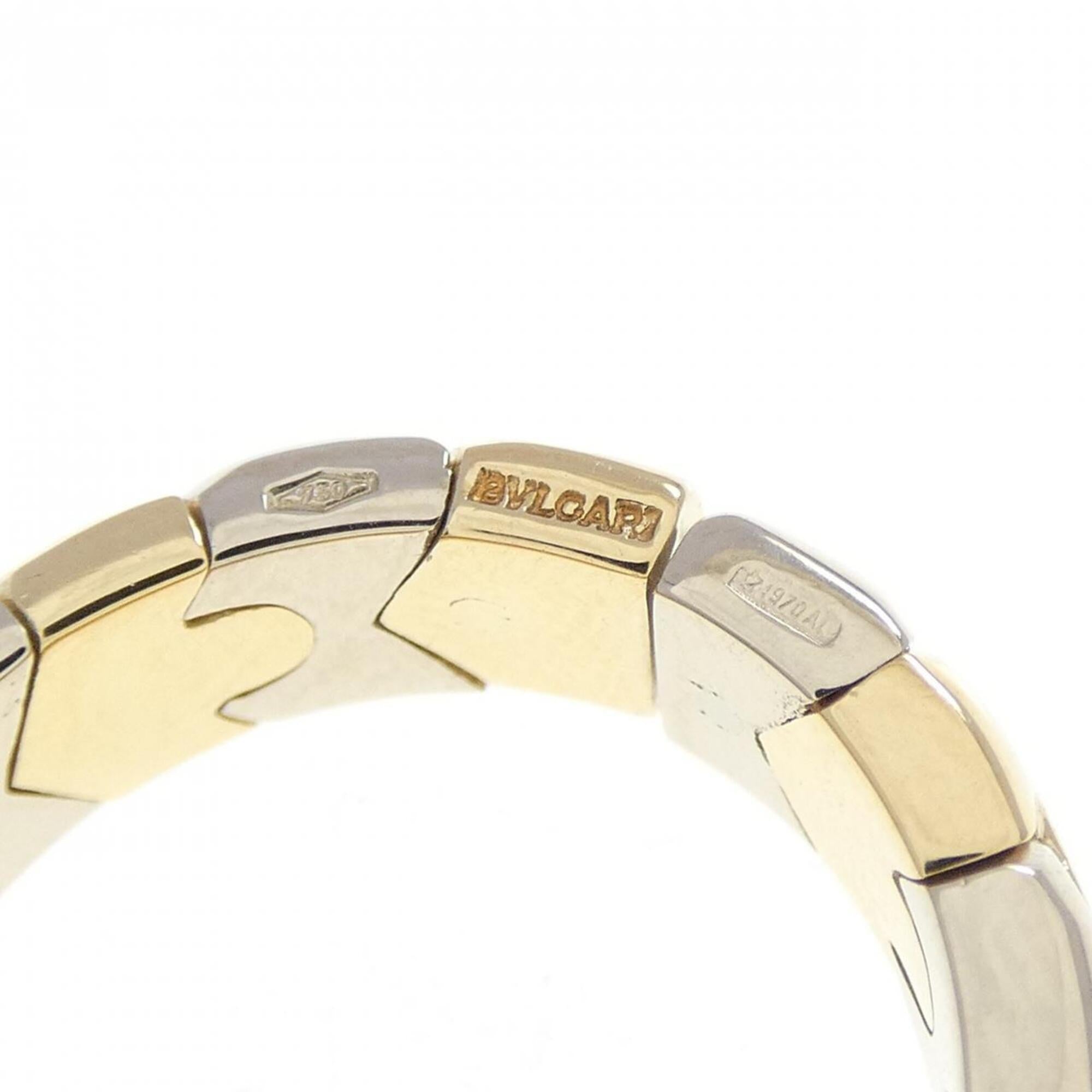 Bvlgari Yellow Gold (18K) White Gold (18K) Band Ring (Pre-Owned)