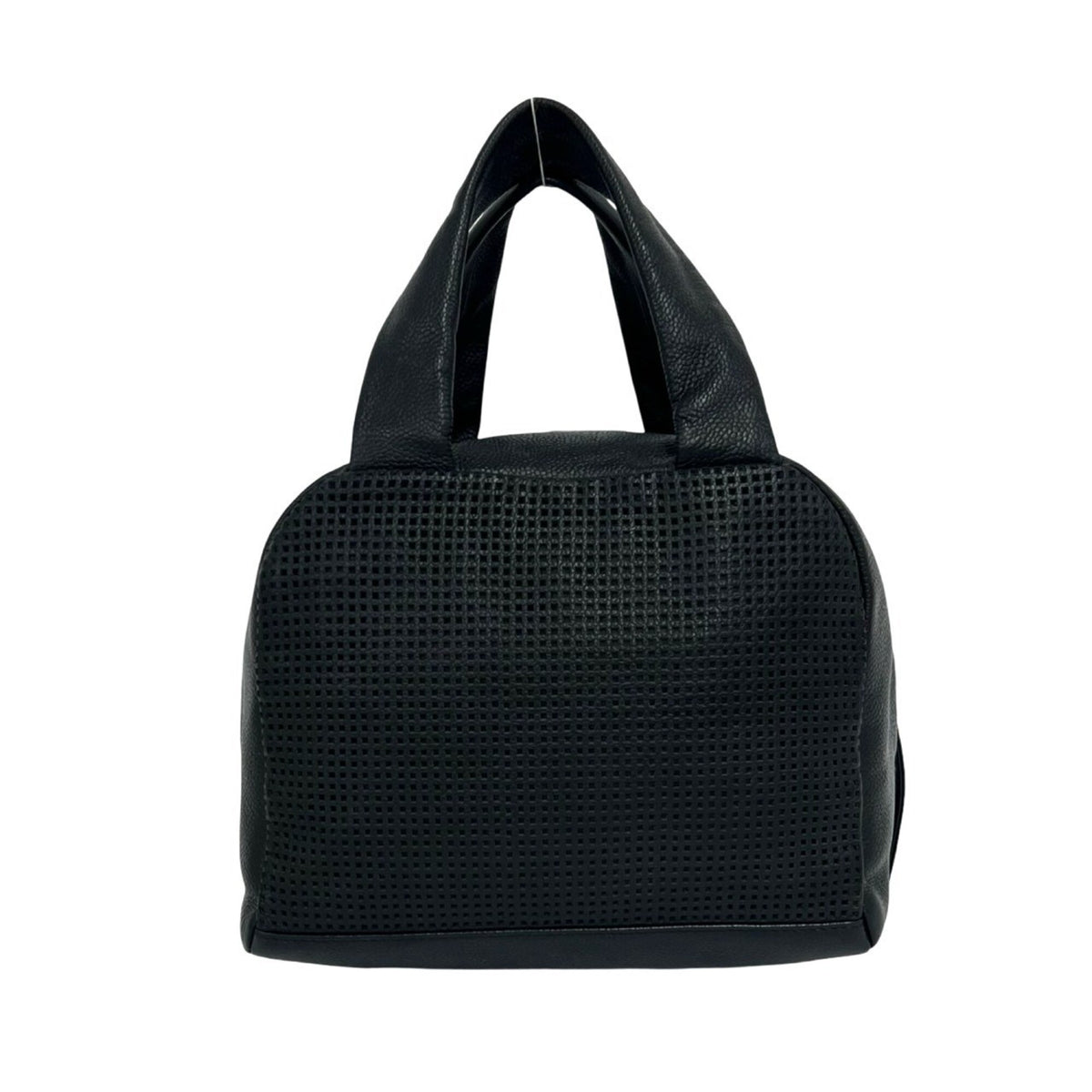 Chanel Black Leather Boston Bag Handbag Tote Bag (Pre-Owned)
