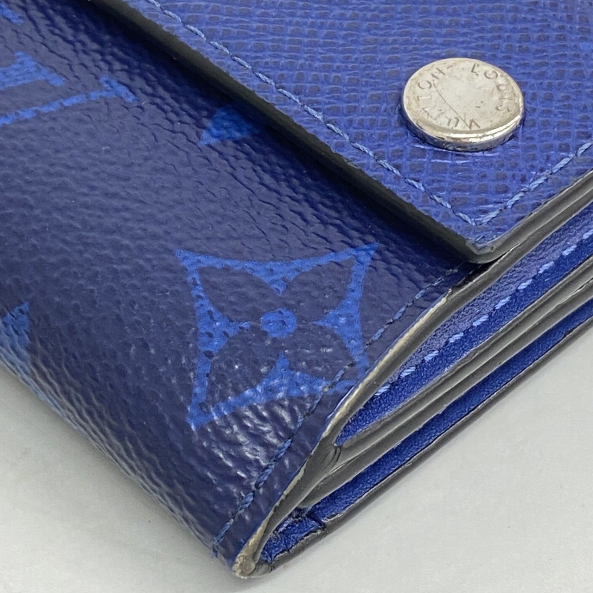 Louis Vuitton Blue Long Wallet (Tri-Fold) (Pre-Owned)