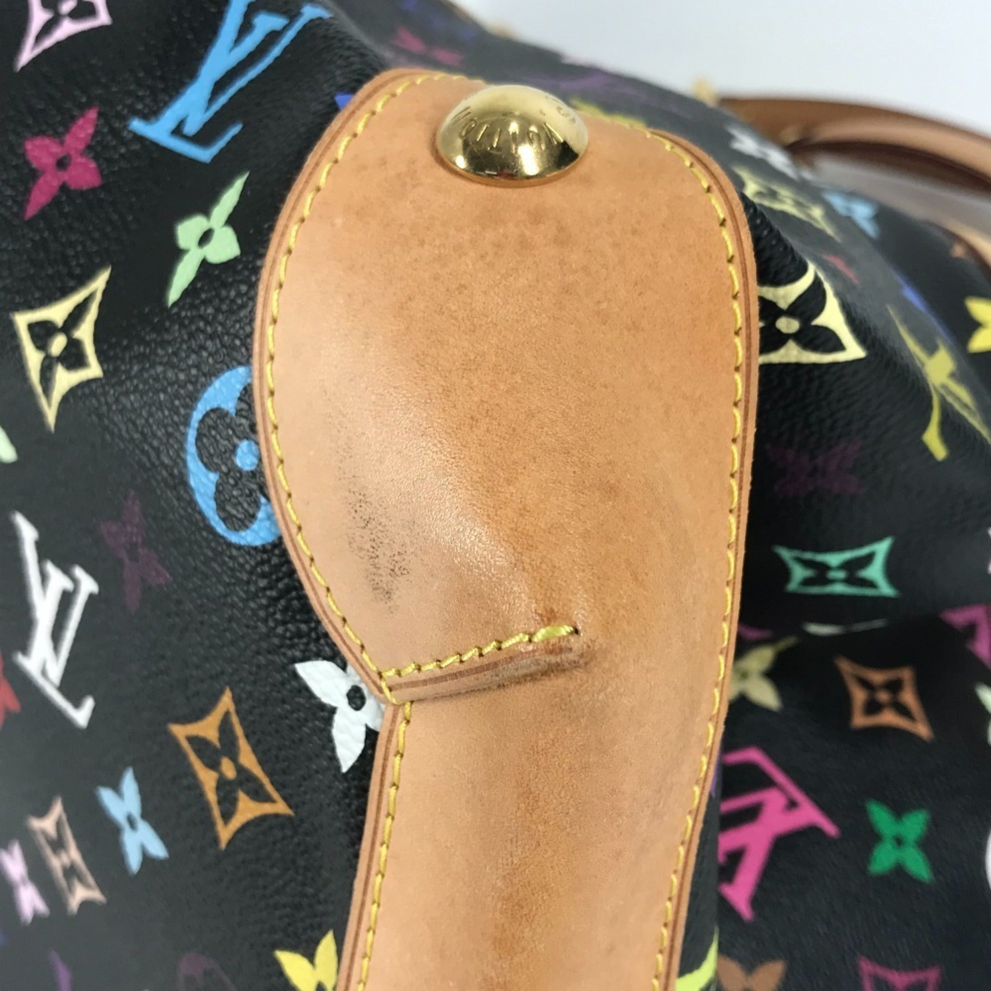 Louis Vuitton Black Multi-Color Noir Monogram Multicolore Canvas Shoulder Bag Tote Bag (Pre-Owned)