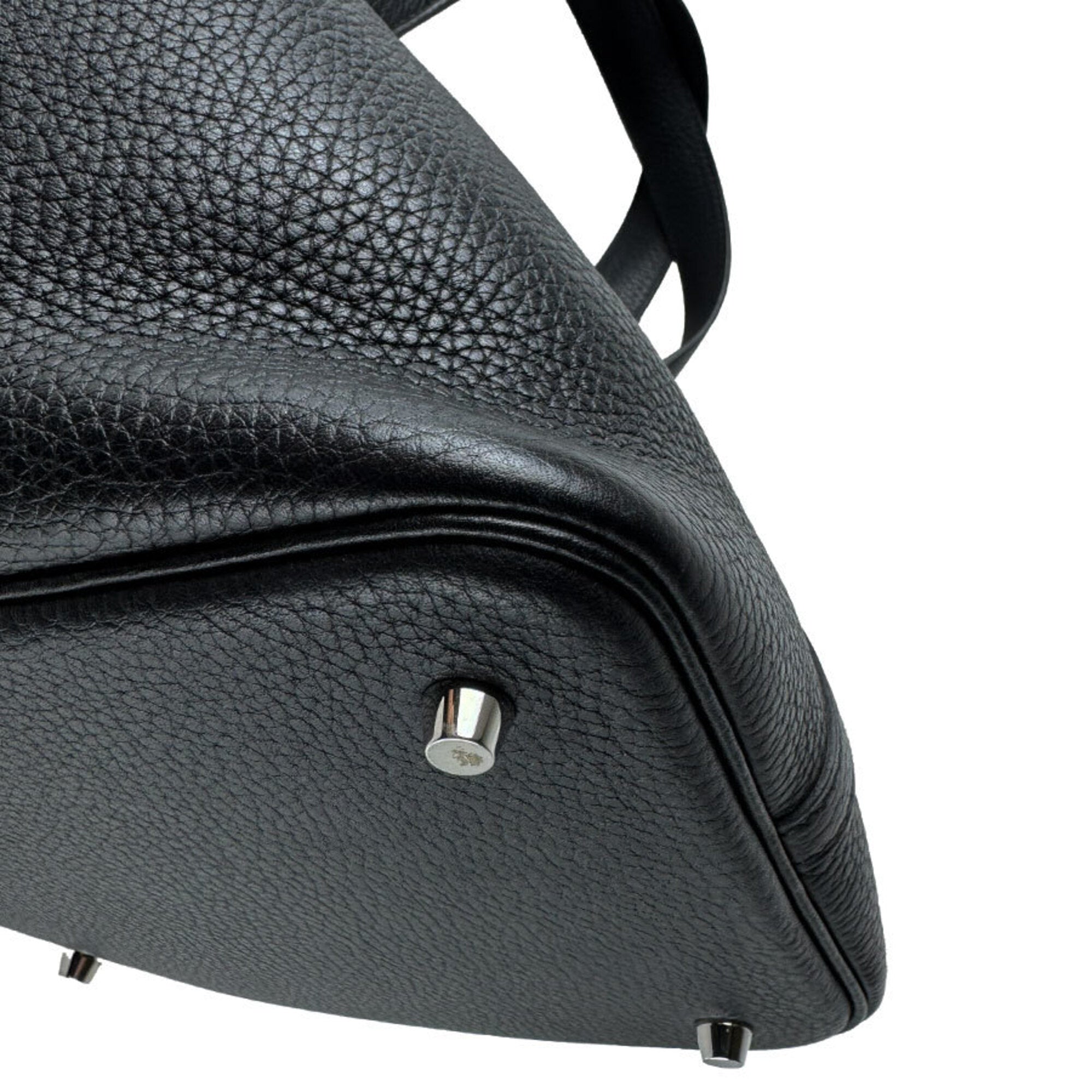 Hermes Black Taurillon Clemence Leather Handbag (Pre-Owned)