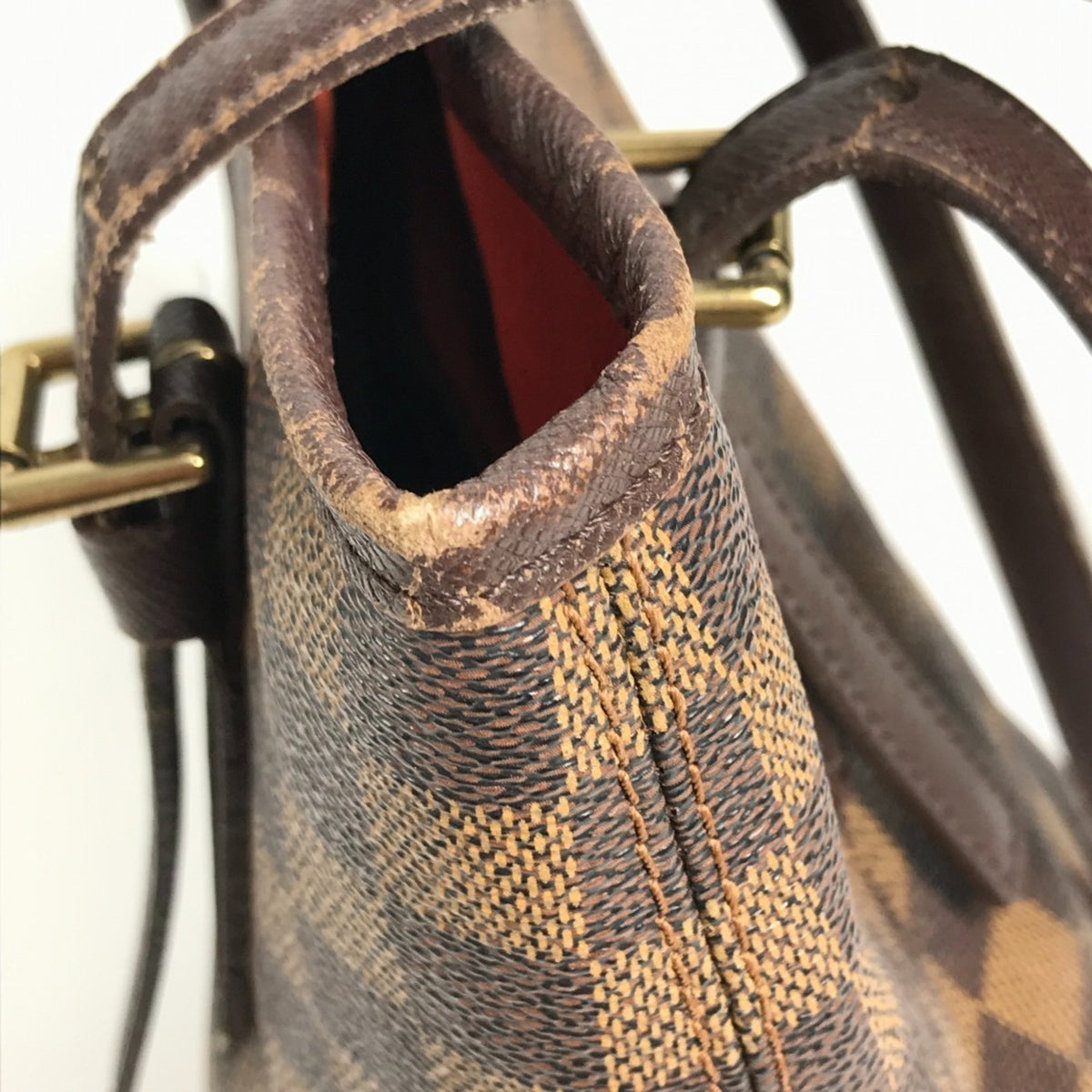 Louis Vuitton Brown Damier Canvas Ebene Galle Damier Graphite Pouch Shoulder Bag Tote Bag (Pre-Owned)