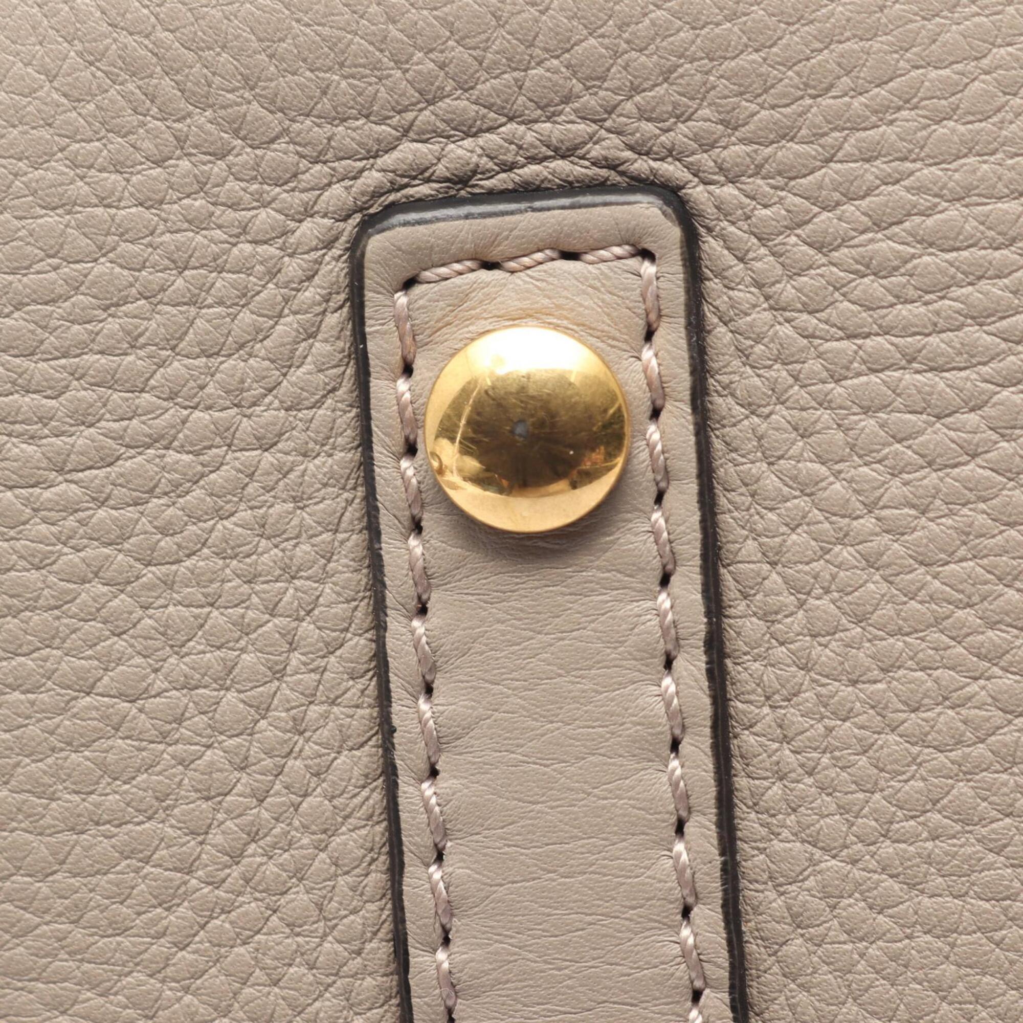 Burberry Beige White Leather Handbag (Pre-Owned)
