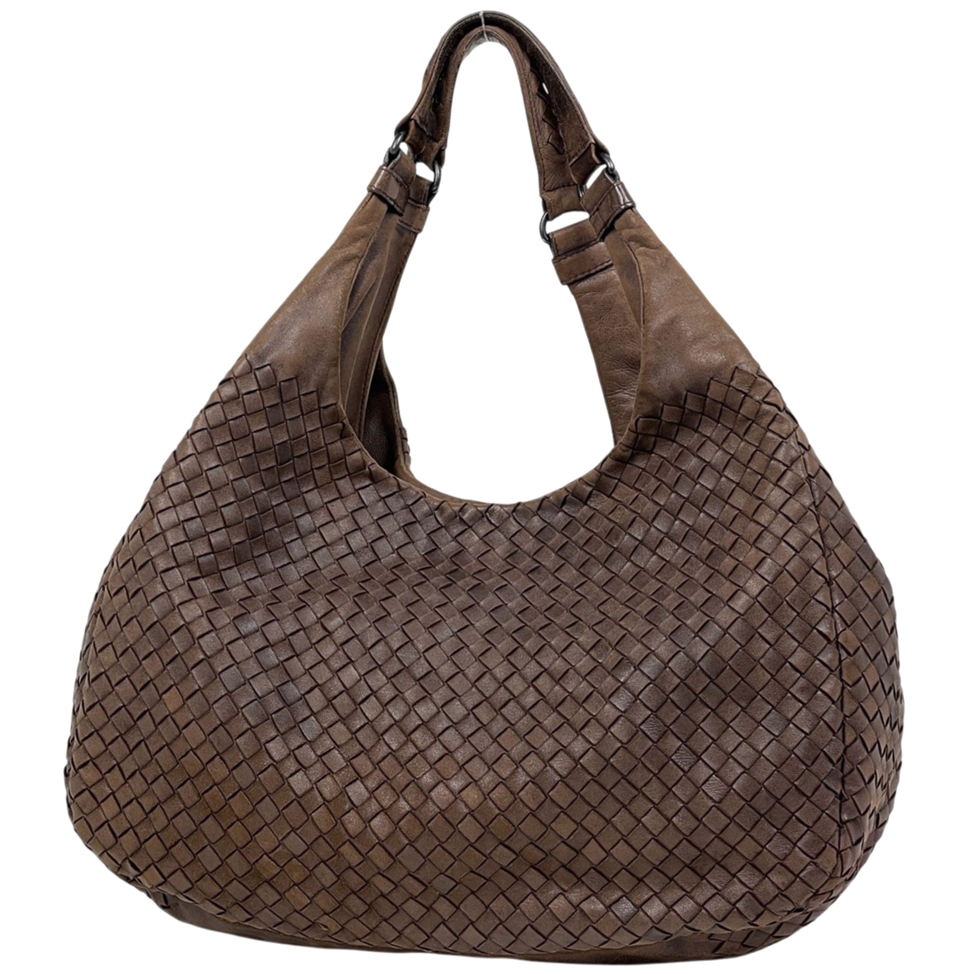 Bottega Veneta Brown Leather Handbag Shoulder Bag (Pre-Owned)