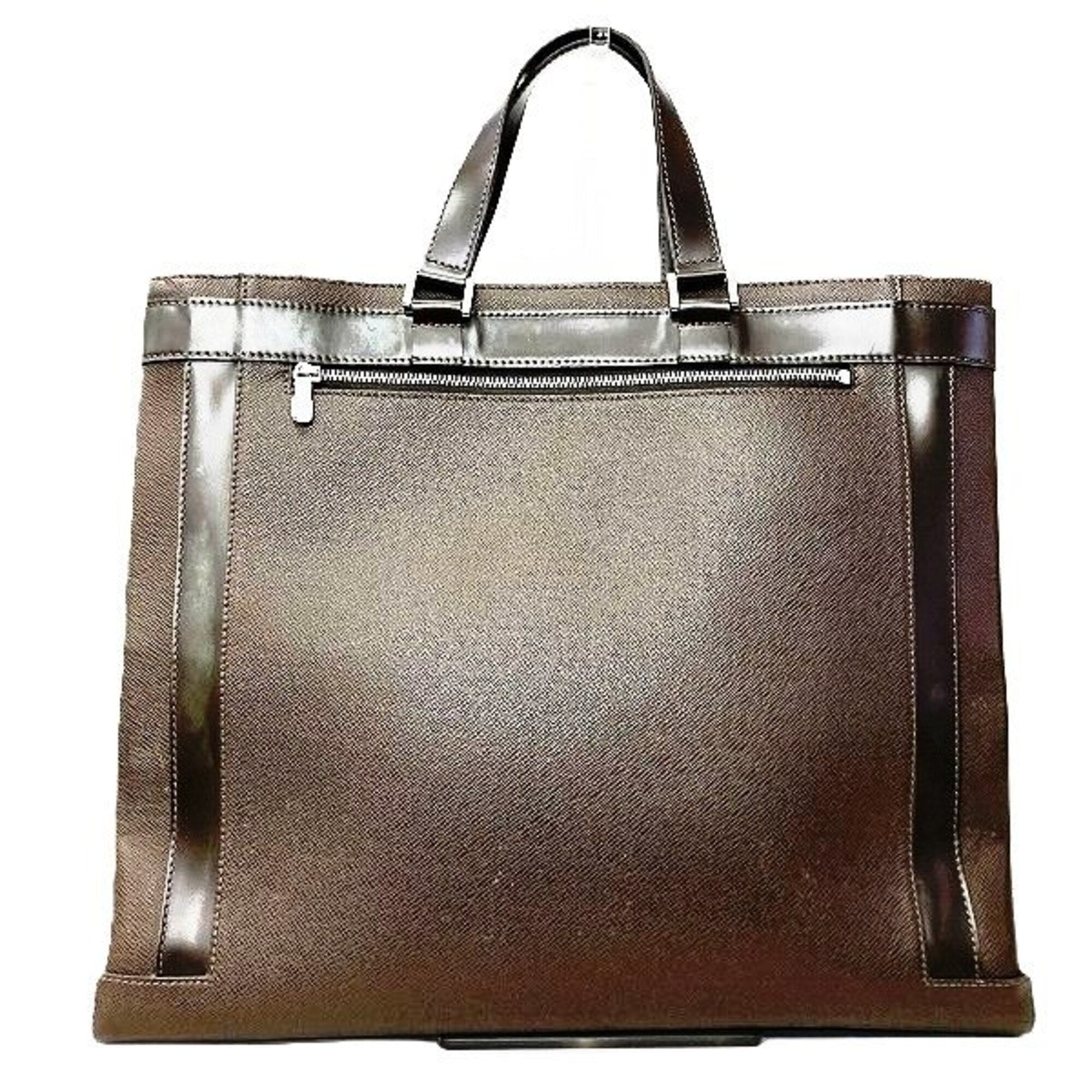 Louis Vuitton Brown Grizzly Taiga Leather Briefcase Handbag Tote Bag (Pre-Owned)
