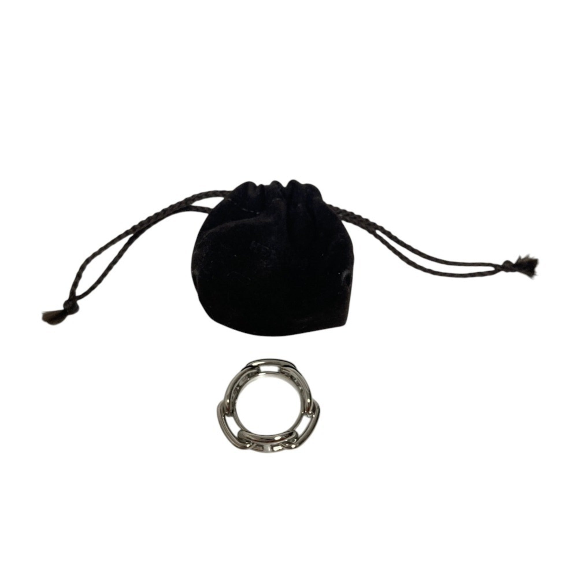 Hermes Silver Band Ring (Pre-Owned)