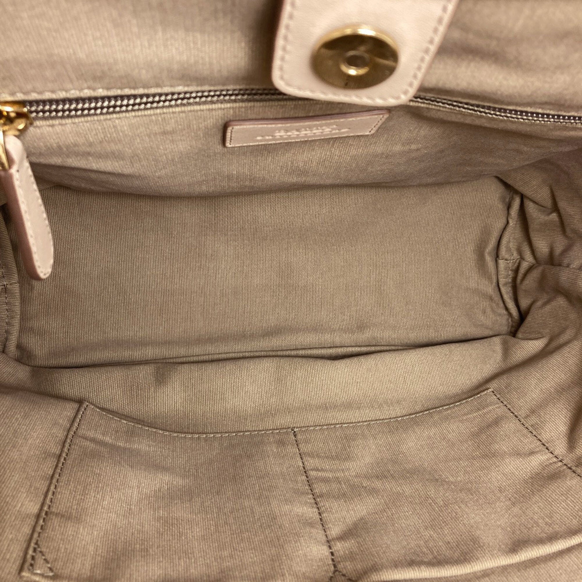 Bally Beige Leather Tote Bag (Pre-Owned)
