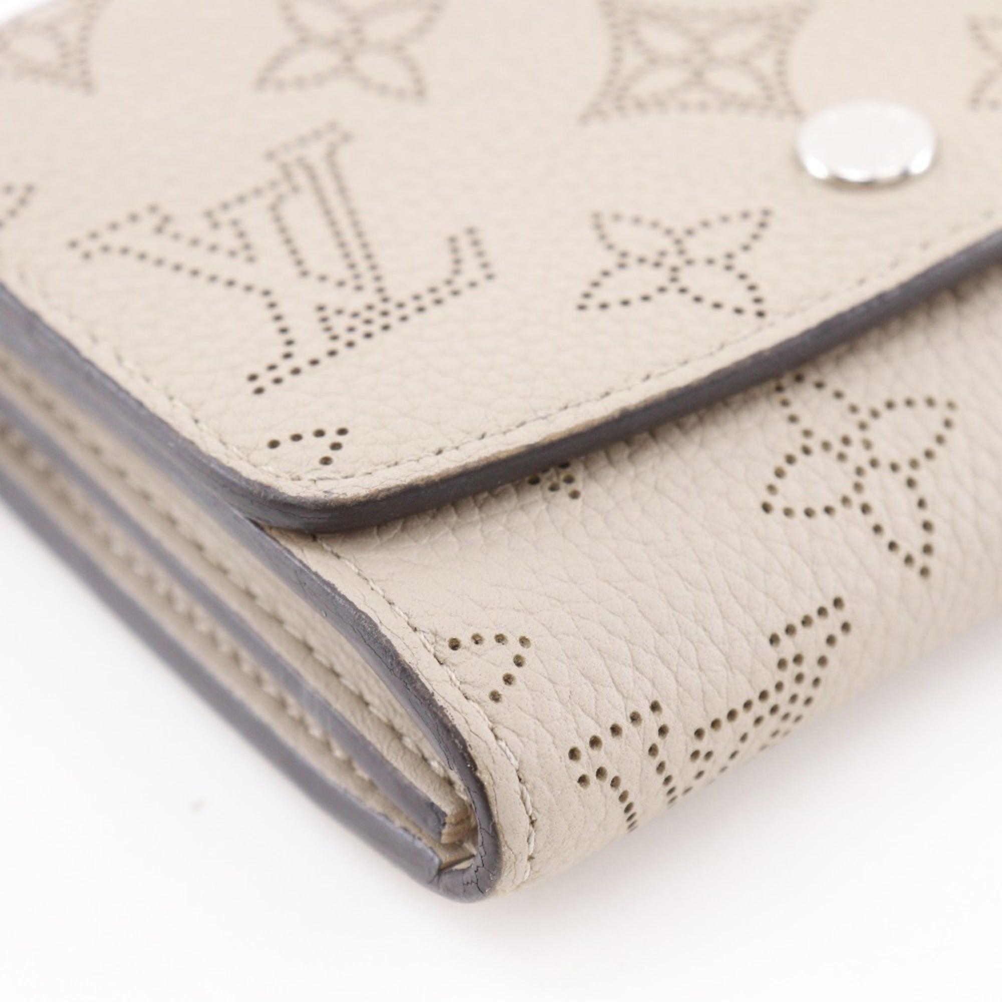 Louis Vuitton Gray Iris Mahina Leather Wallet (Bi-Fold) (Pre-Owned)
