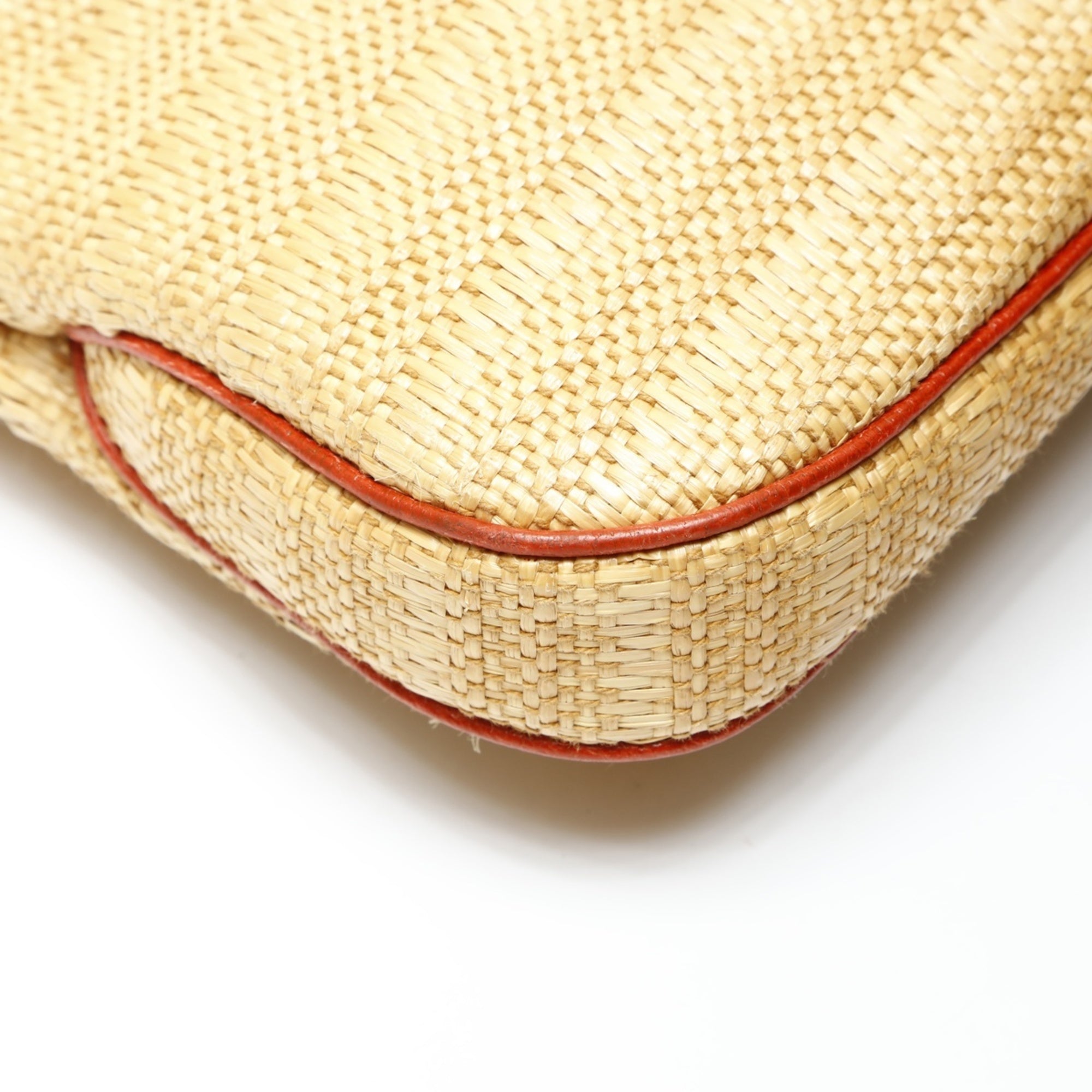 Gucci Jackie Beige Straw Raffia Shoulder Bag (Pre-Owned)
