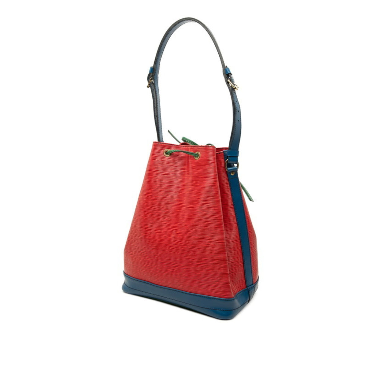 Louis Vuitton Epi Borneo Green Castilian Red Toledo Blue Leather Shoulder Bag (Pre-Owned)