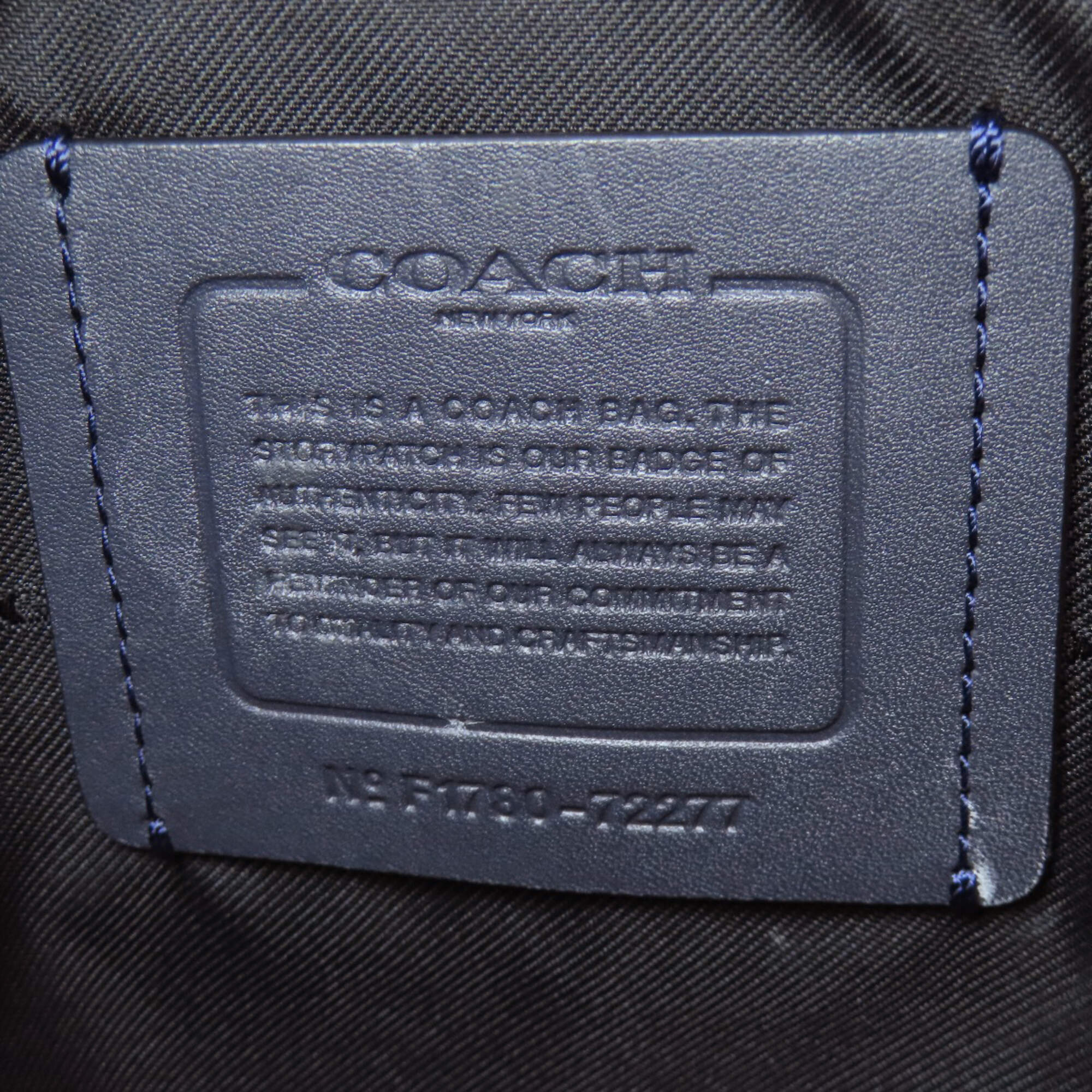 Coach Navy Pvc Shoulder Bag (Pre-Owned)