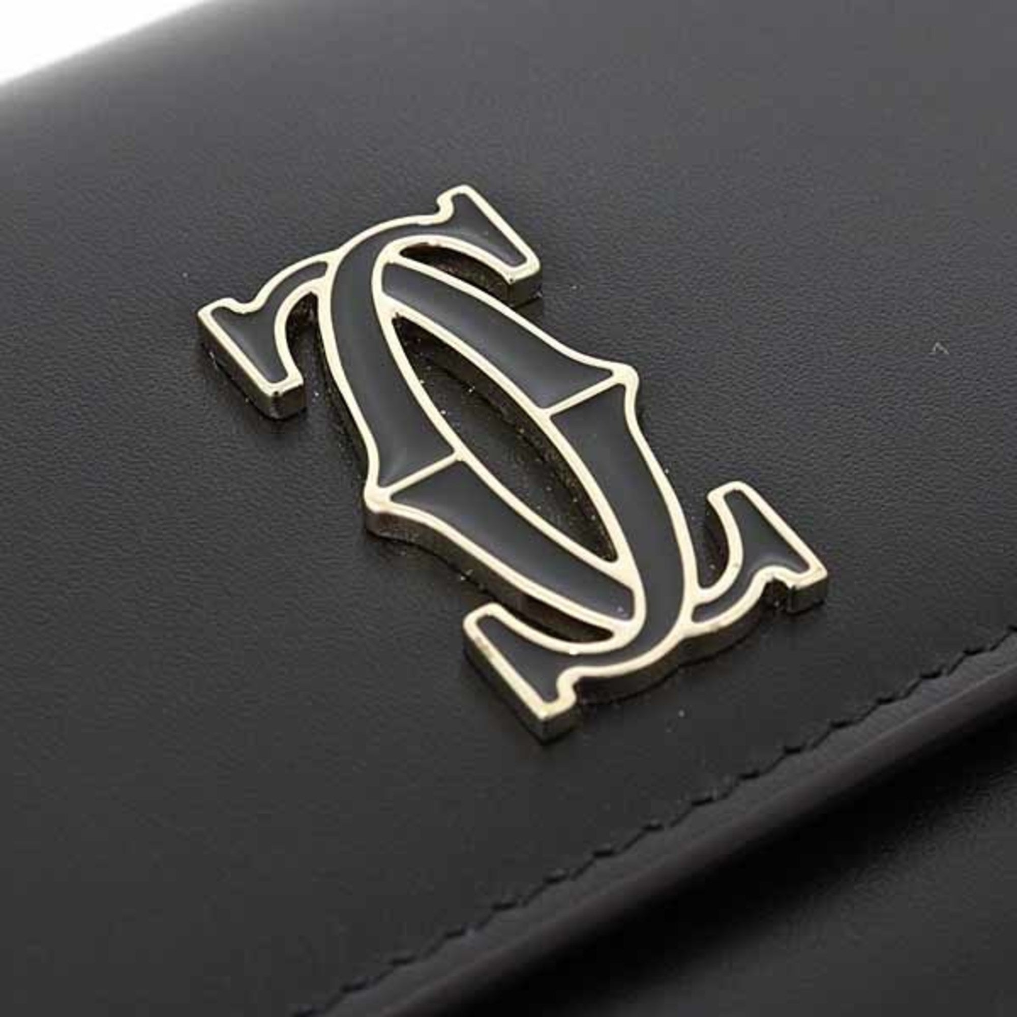 Cartier Black Leather Wallet (Bi-Fold) (Pre-Owned)