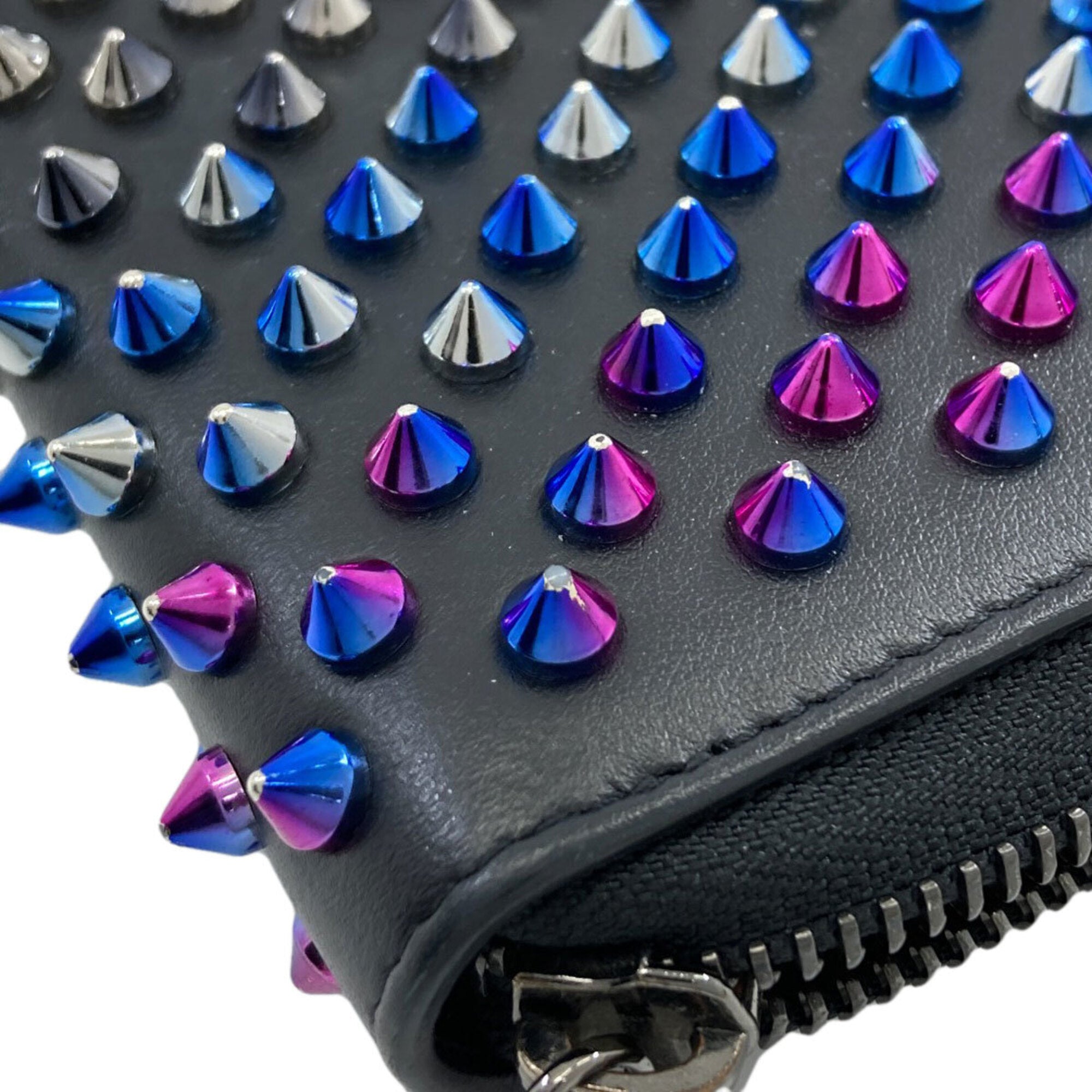 Christian Louboutin Black Leather Long Wallet (Bi-Fold) (Pre-Owned)