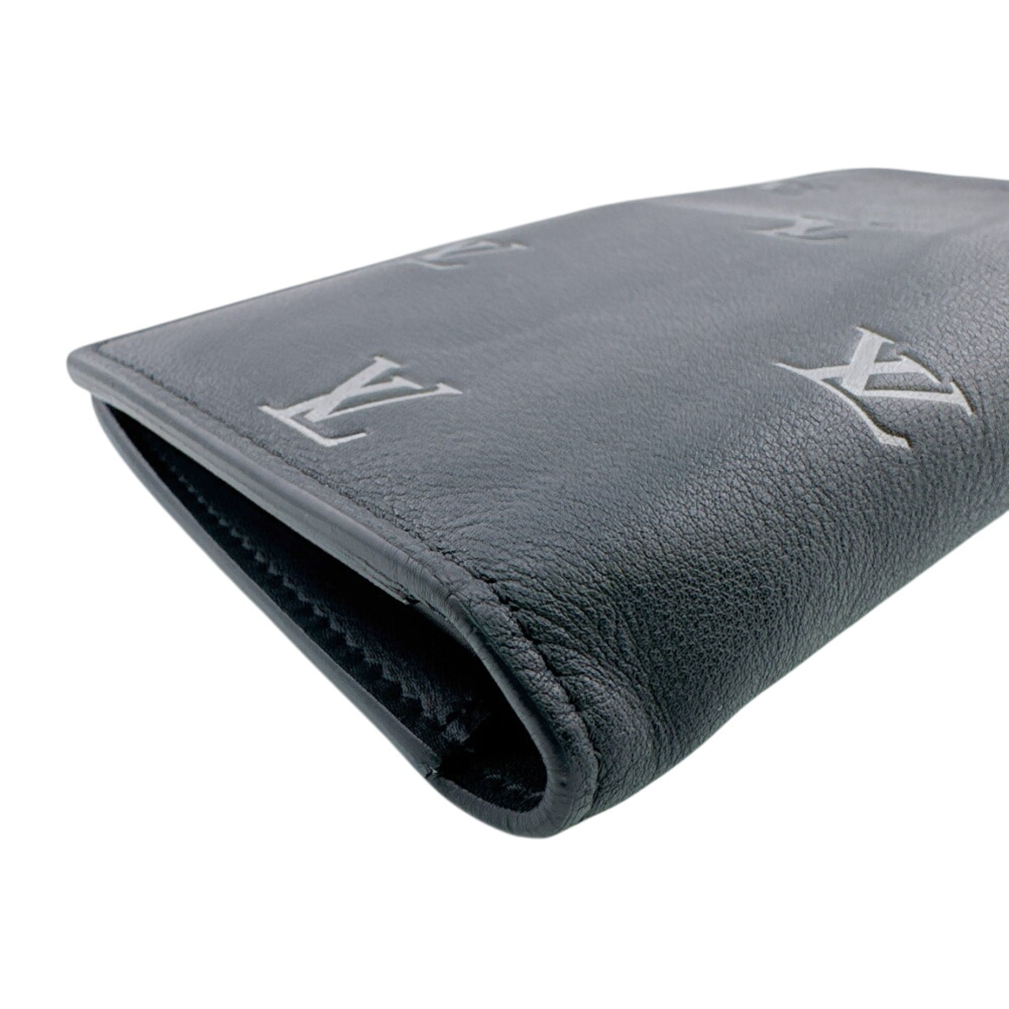 Louis Vuitton Black Leather Wallet (Bi-Fold) (Pre-Owned)