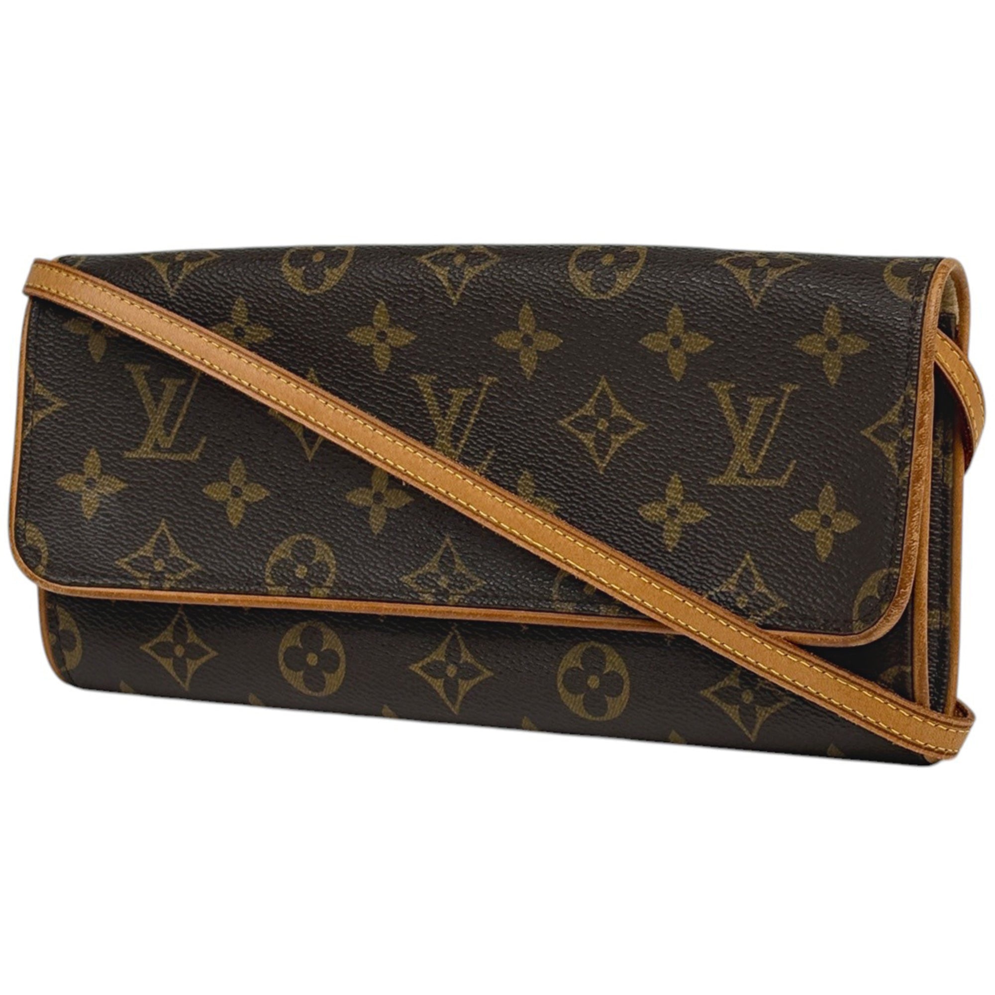 Louis Vuitton Brown Monogram Monogram Clutch Bag Pochette Shoulder Bag (Pre-Owned)