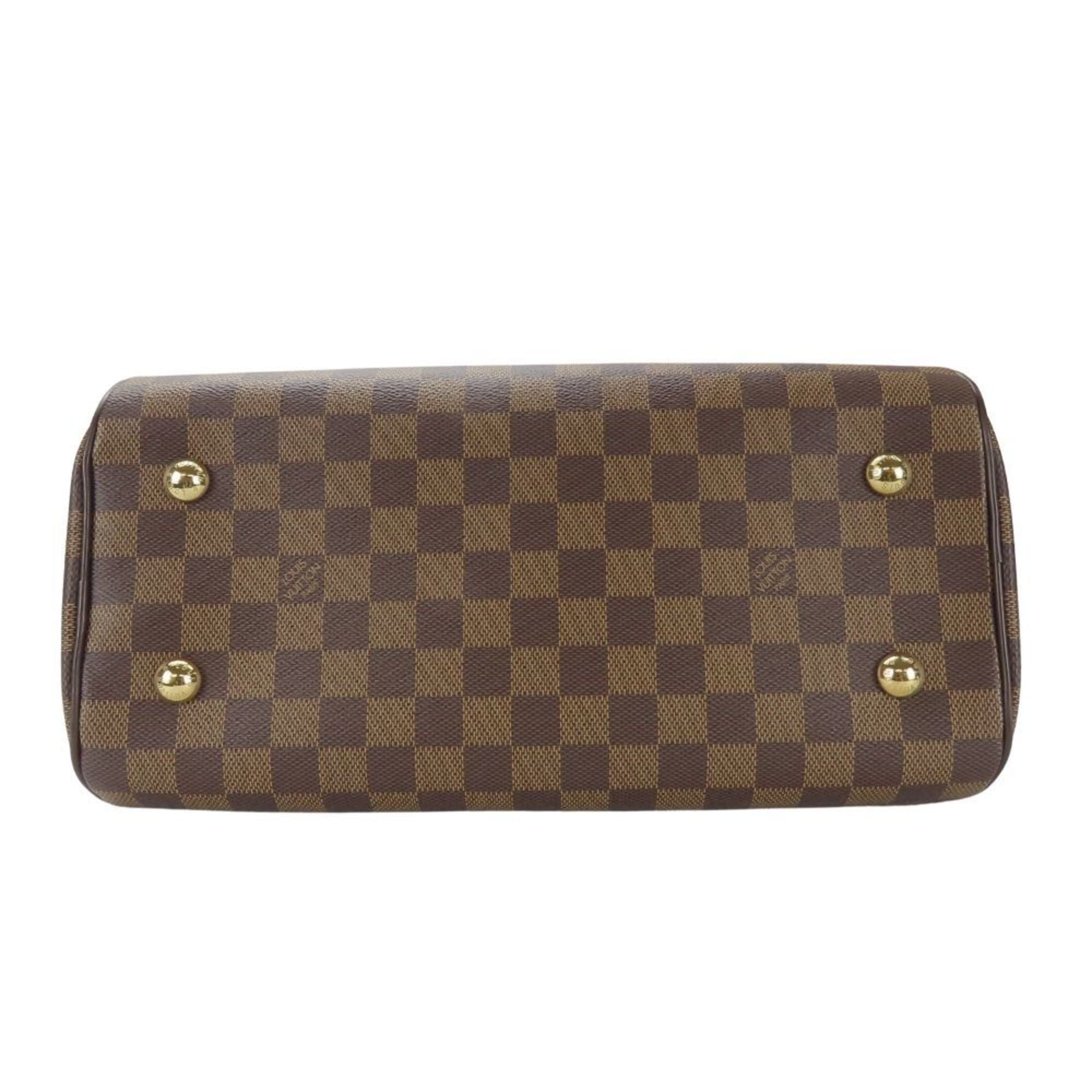 Louis Vuitton Brown Ebene Damier Canvas Leather Handbag (Pre-Owned)