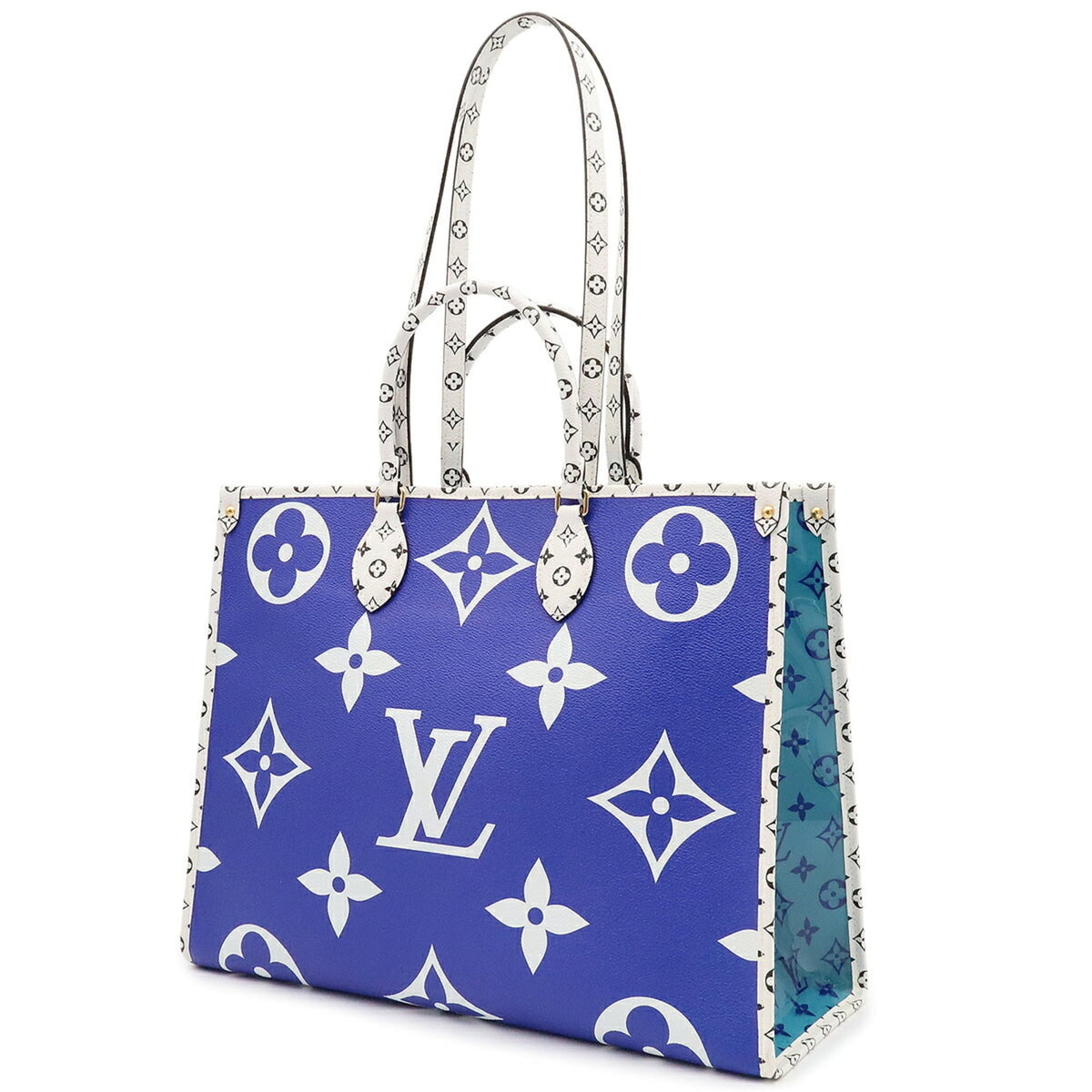 Louis Vuitton Blue Multi-Color Monogram Canvas Monogram Reverse Canvas Shoulder Bag Tote Bag (Pre-Owned)