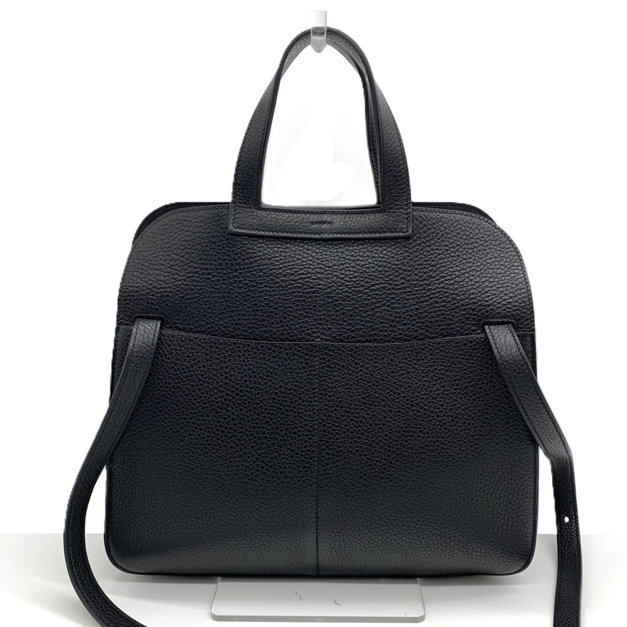 Hermes Alezan Black Taurillon Clemence Leather Shoulder Bag (Pre-Owned)