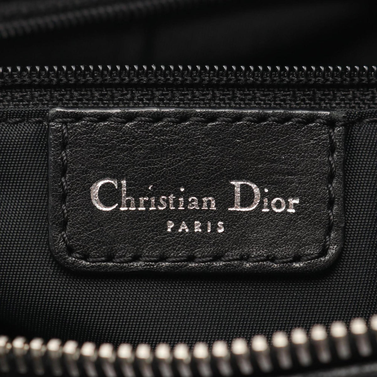 Christian Dior Black Canvas Leather Handbag Shoulder Bag (Pre-Owned)