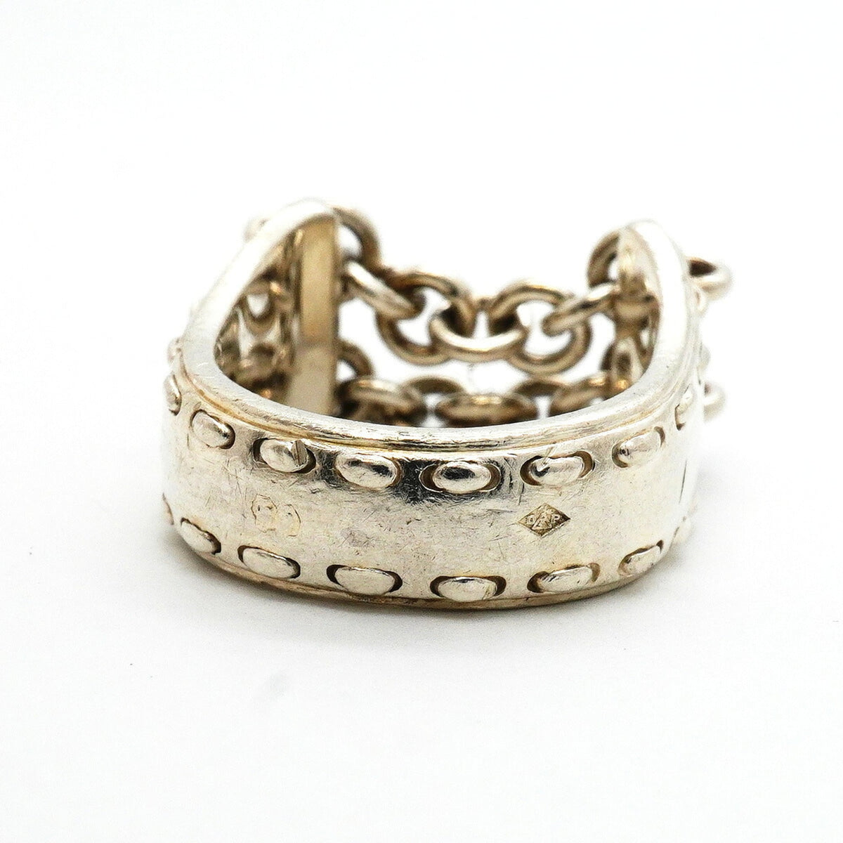 Hermes Silver 925 Band Ring (Pre-Owned)