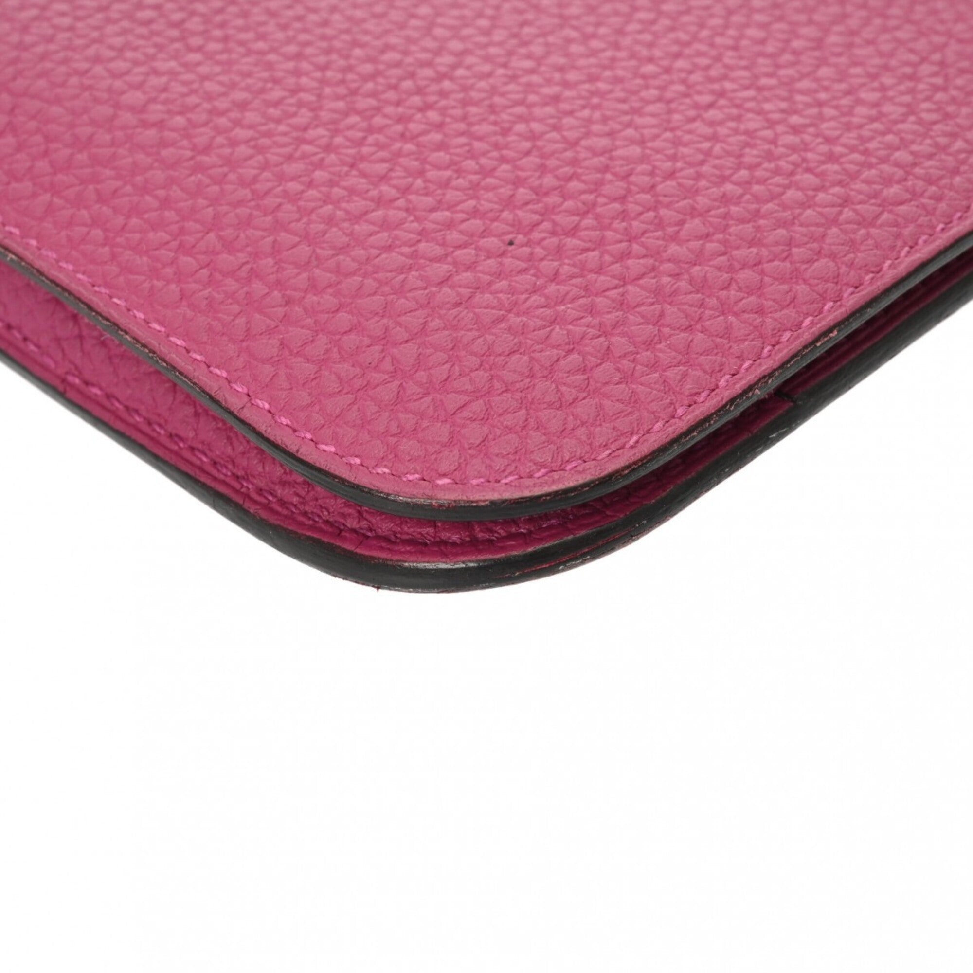 Hermes Dogon Rose Purple Chevre Leather Long Wallet (Bi-Fold) (Pre-Owned)