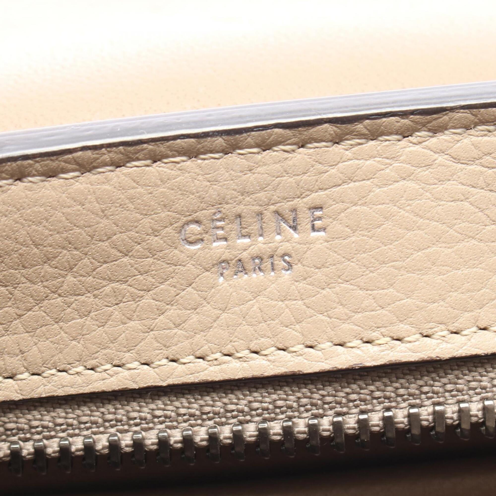 Celine Beige Brown Leather Suede Handbag (Pre-Owned)