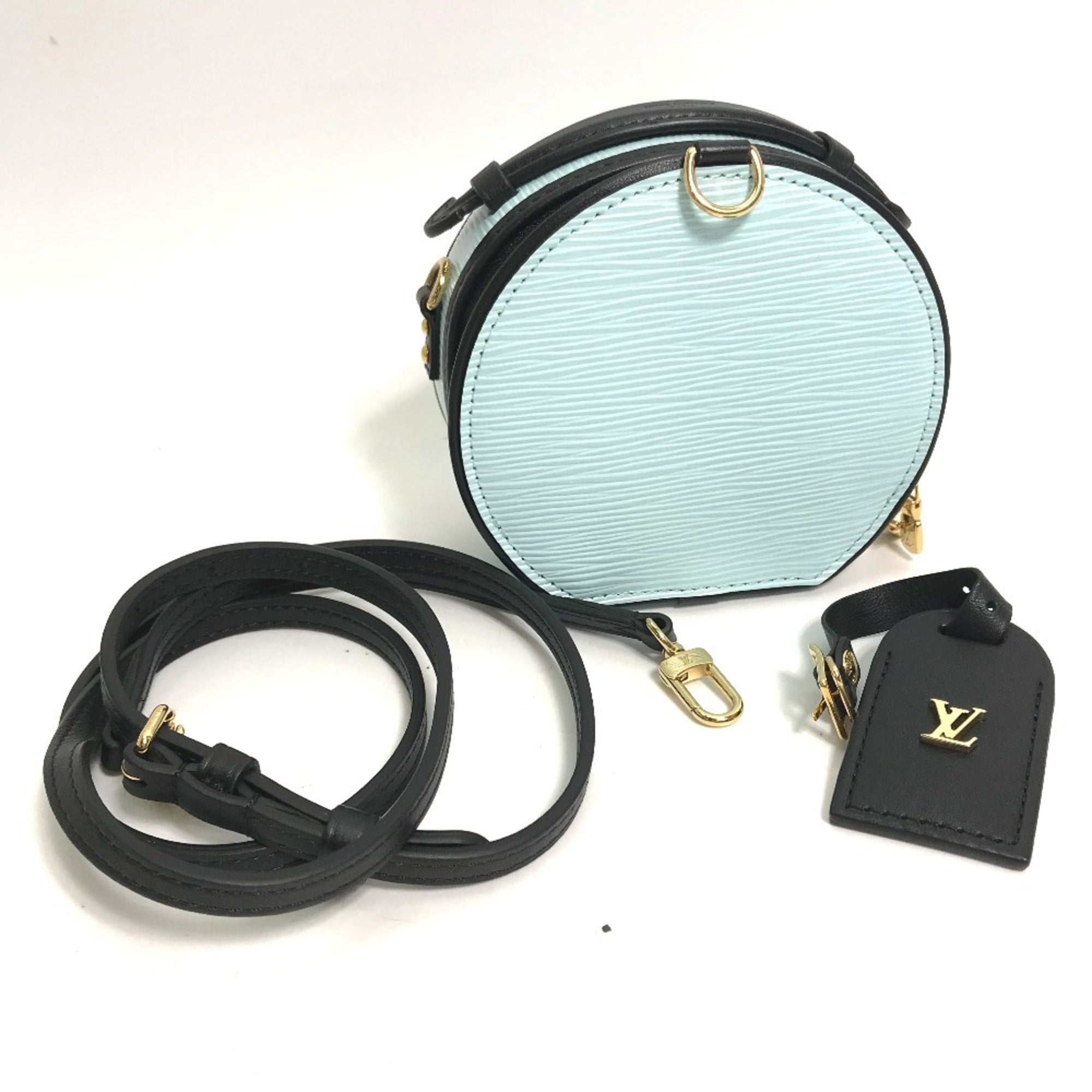 Louis Vuitton Blue Epi Leather Handbag Pouch Shoulder Bag (Pre-Owned)